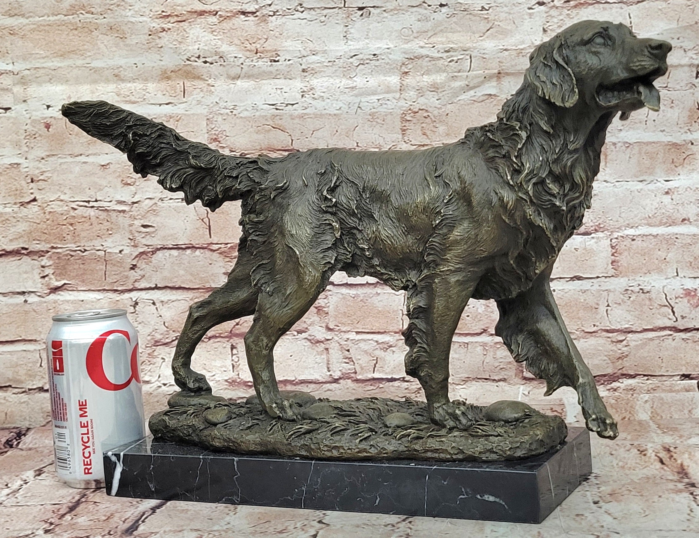 BRONZE GOLDEN/LABRADOR RETRIEVER STATUE/SCULPTURE EXCEPTIONALLY FINE ARTWORK