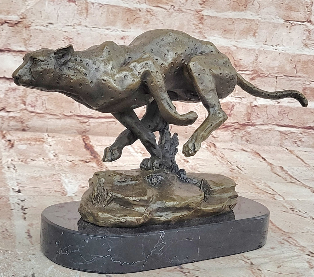 Handcrafted bronze sculpture SALE Cougar Art Lost Wax Method Artwork Sale
