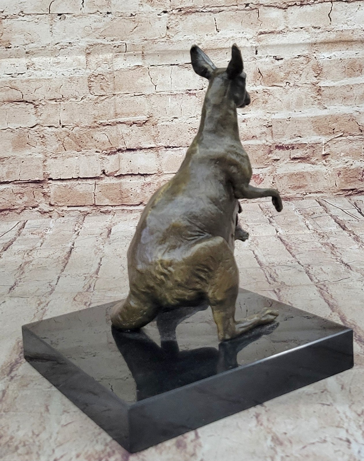 Kangaroo Bronze Figurine, Animal Sculpture, Animal Bronze, Home Decor, Table top
