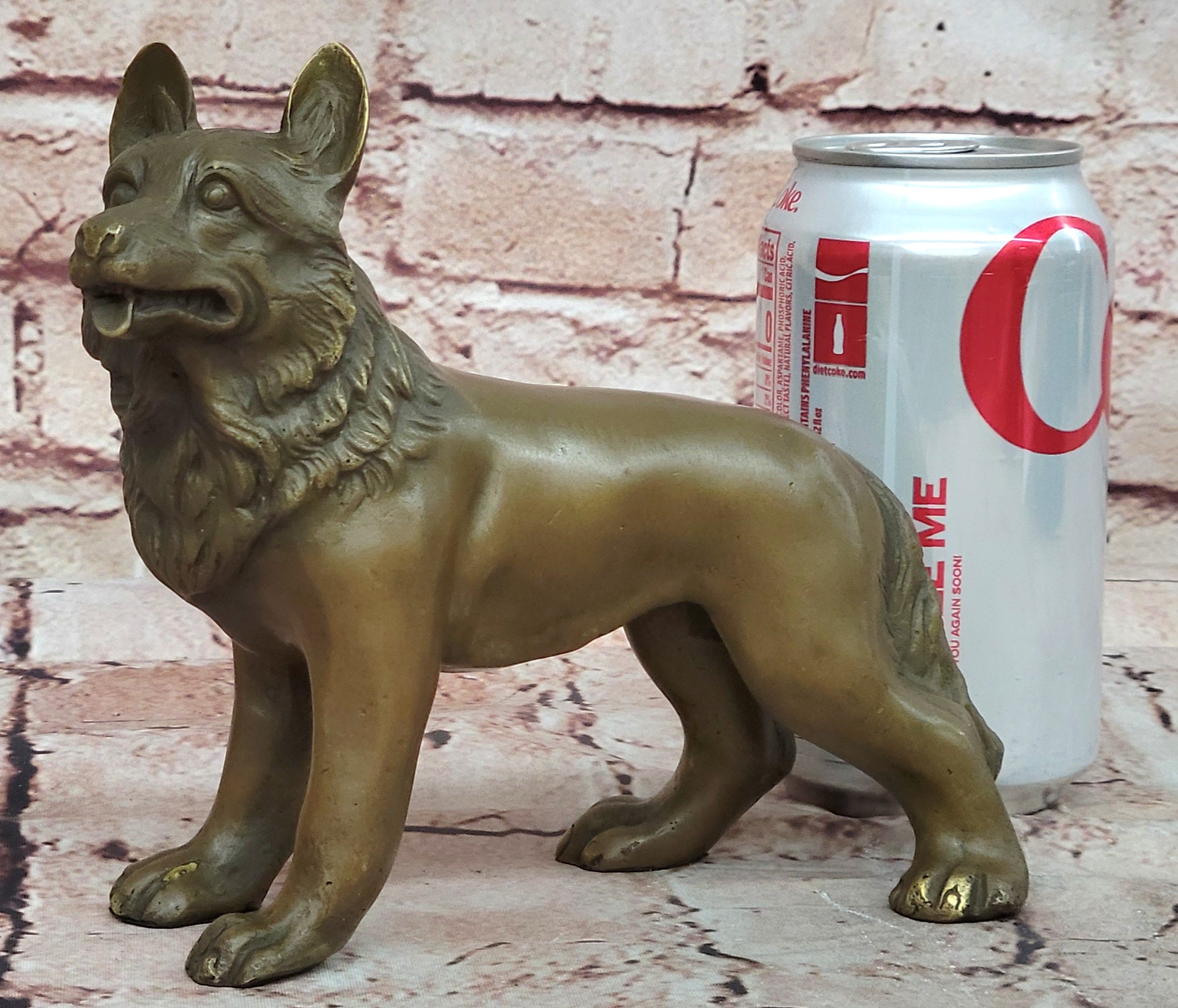 Bronze Sheppard Dog Statue Casting Dogs German Breeds Sculpture Garden Art