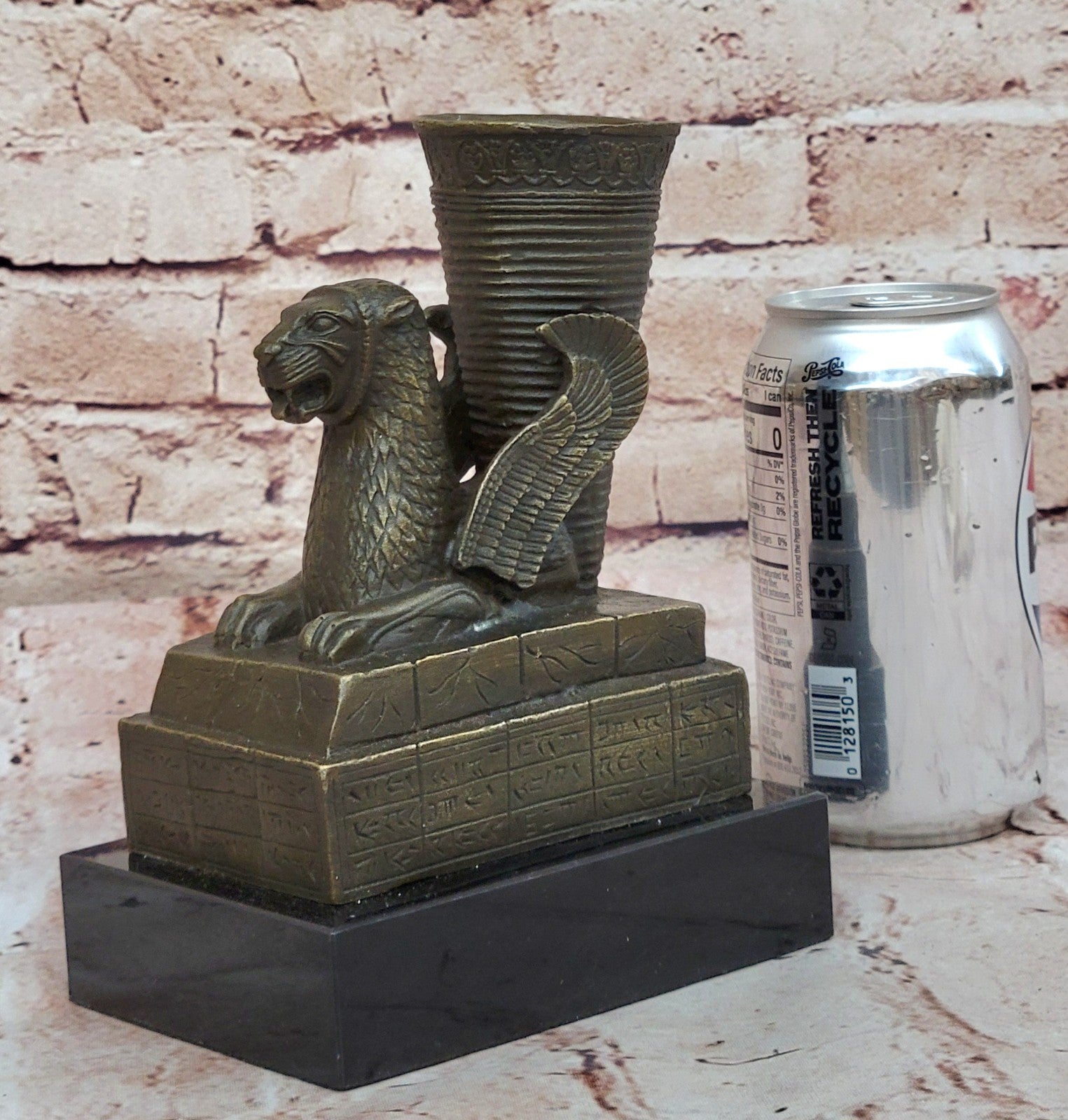 Signed Original Artwork Ornament Persepolis Statue model Candlestick Bronze Decor