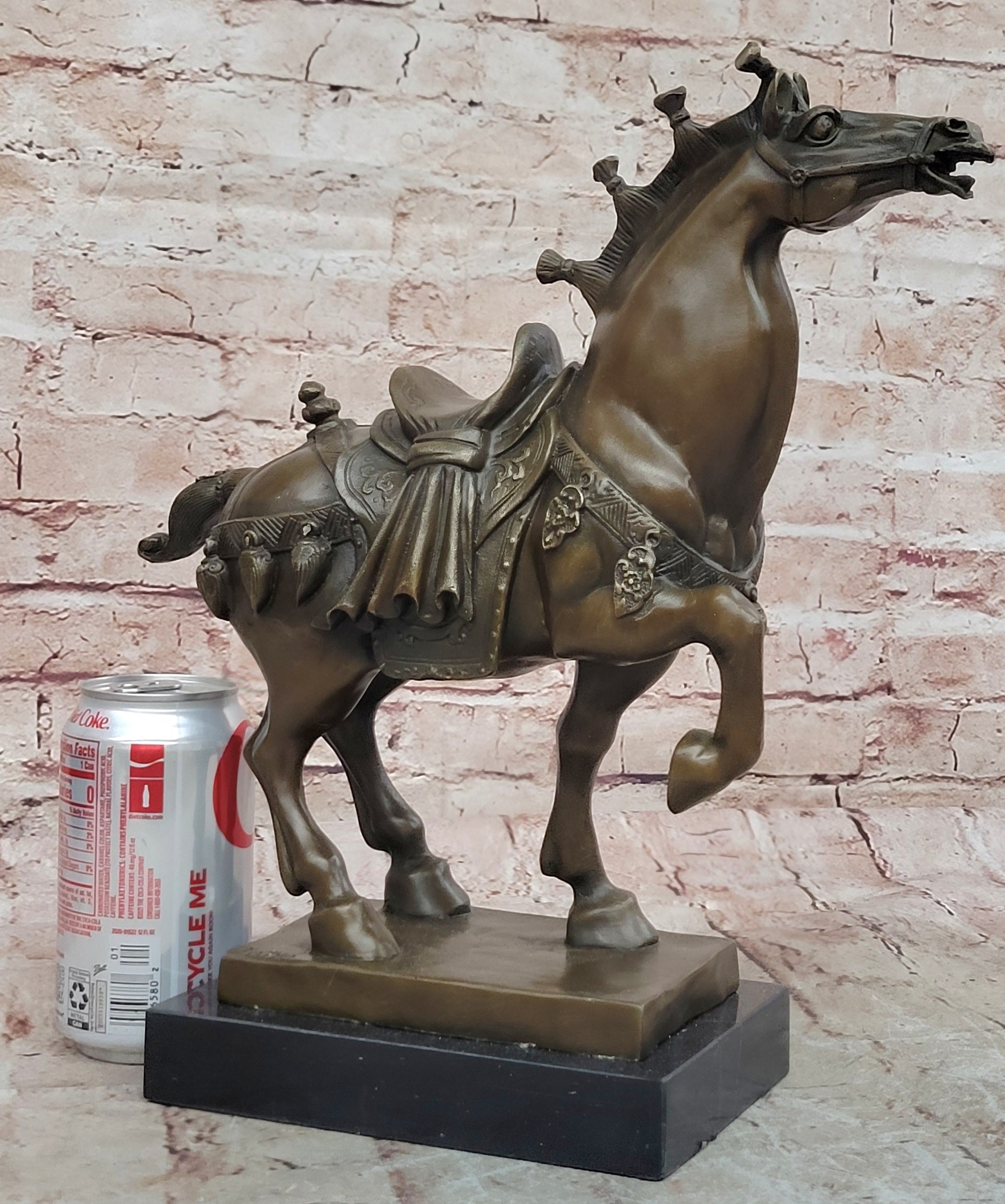 Antiquity Chinese 100% Bronze Ware Dynasty Tang War Horse Success Statue Sale