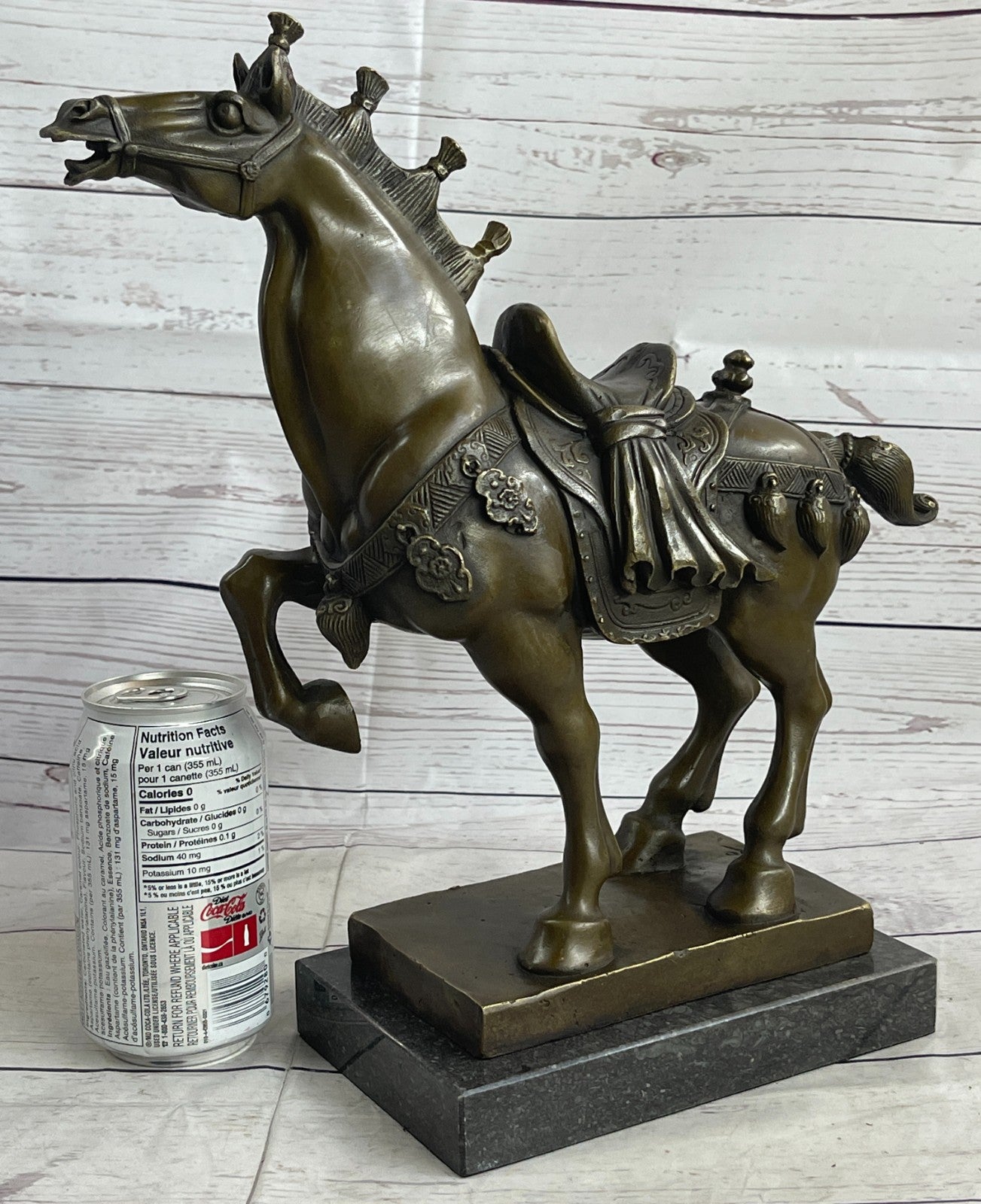 Antiquity Chinese 100% Bronze Ware Dynasty Tang War Horse Success Statue Sale