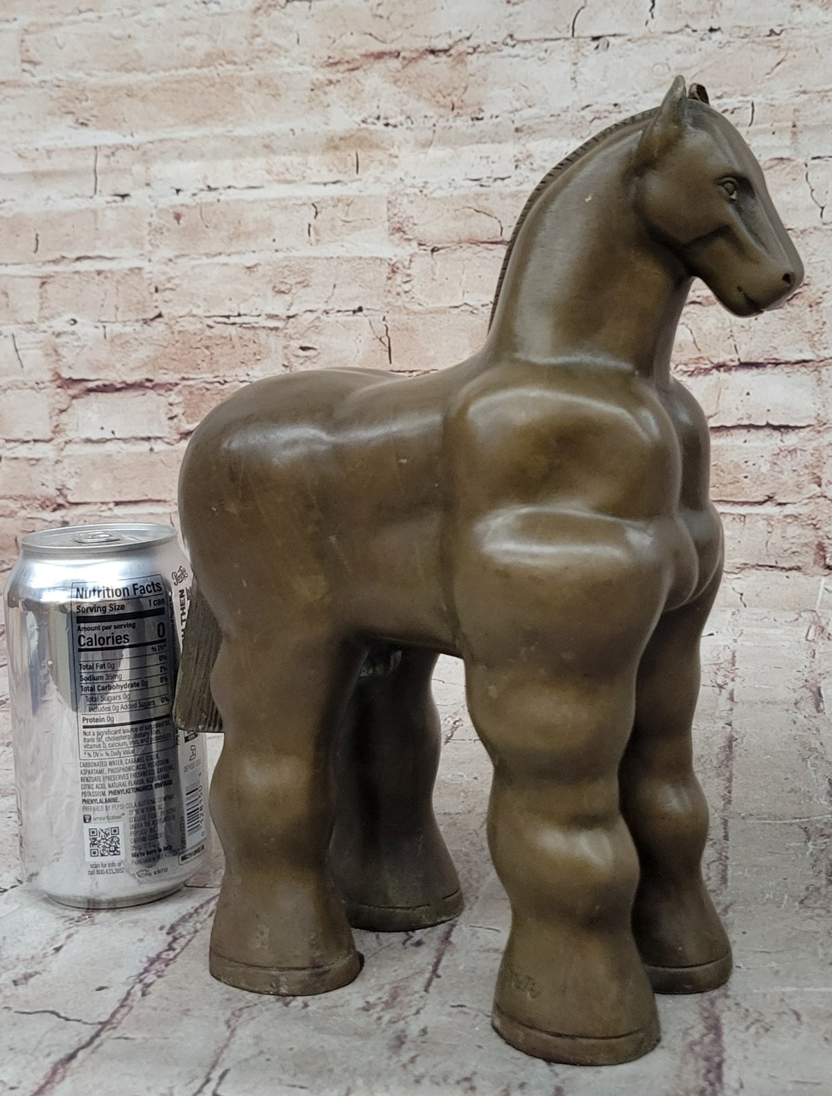 Stuning Bronze Statue Fernando Botero " Chubby Horse" Abstract Modern Artwork