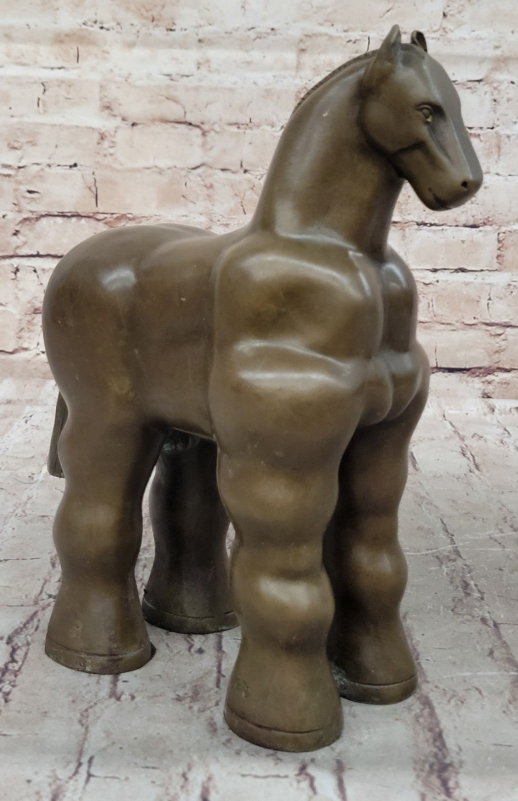 Stuning Bronze Statue Fernando Botero " Chubby Horse" Abstract Modern Artwork