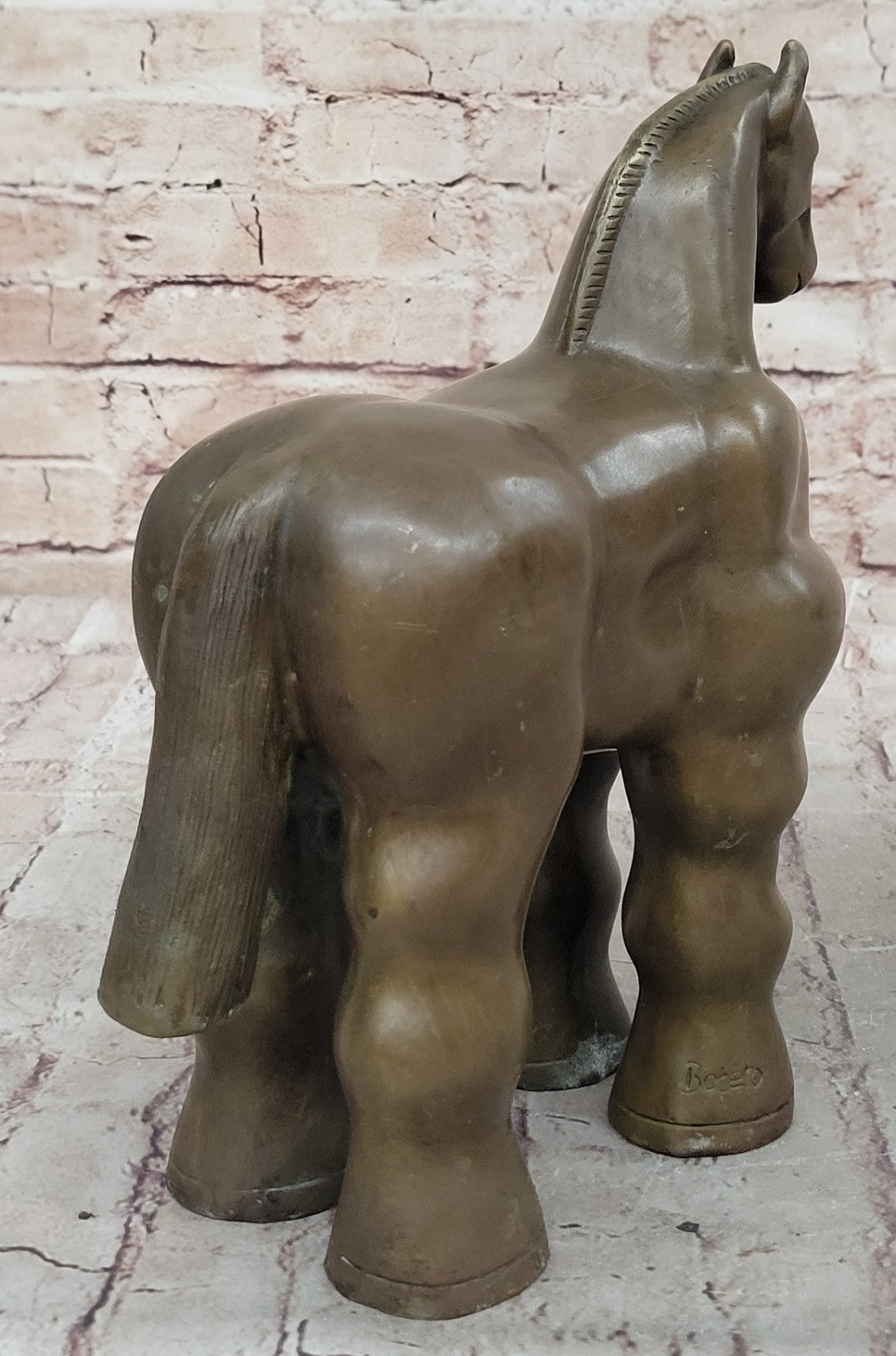 Stuning Bronze Statue Fernando Botero " Chubby Horse" Abstract Modern Artwork