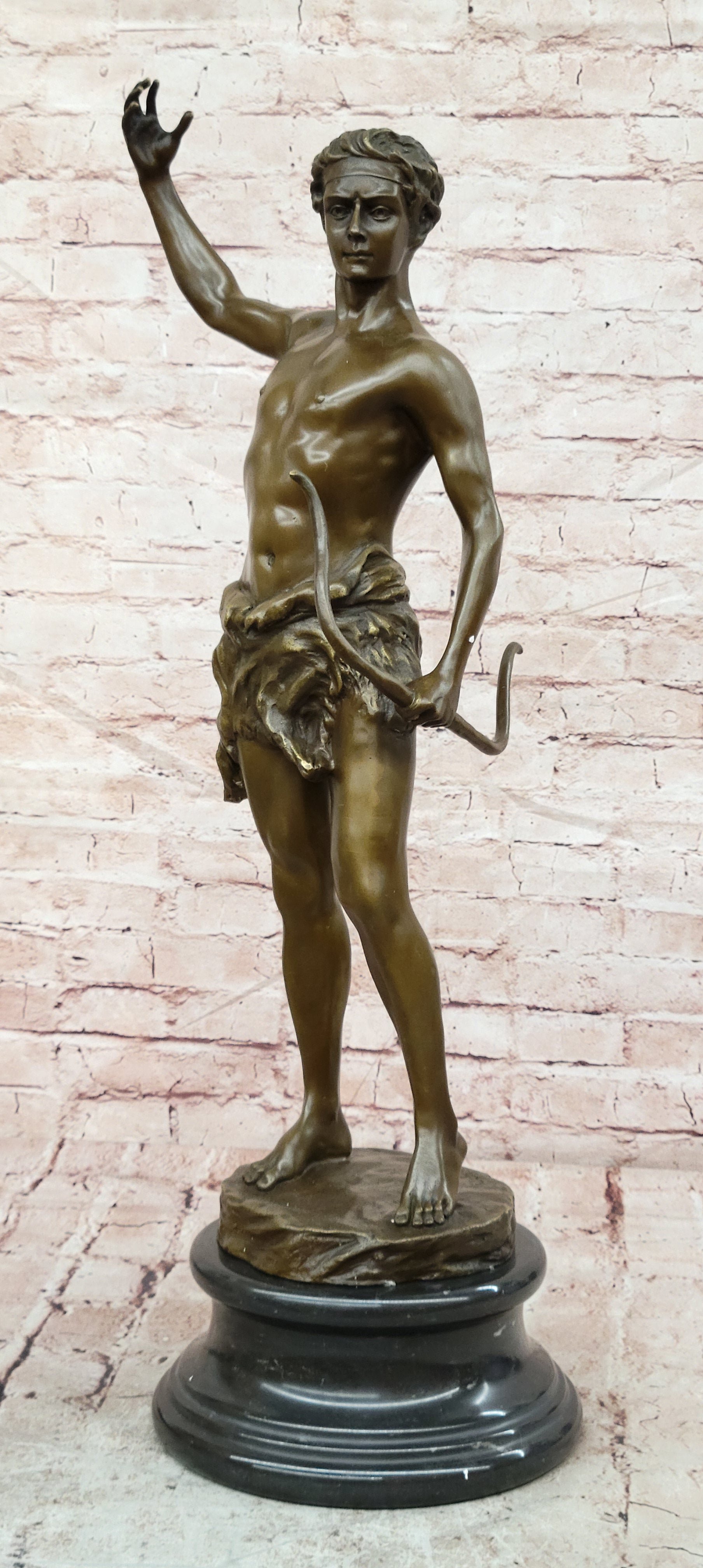 Art Deco Showcase: Signed Kuchler Bronze - Warrior Sculpture Centerpiece