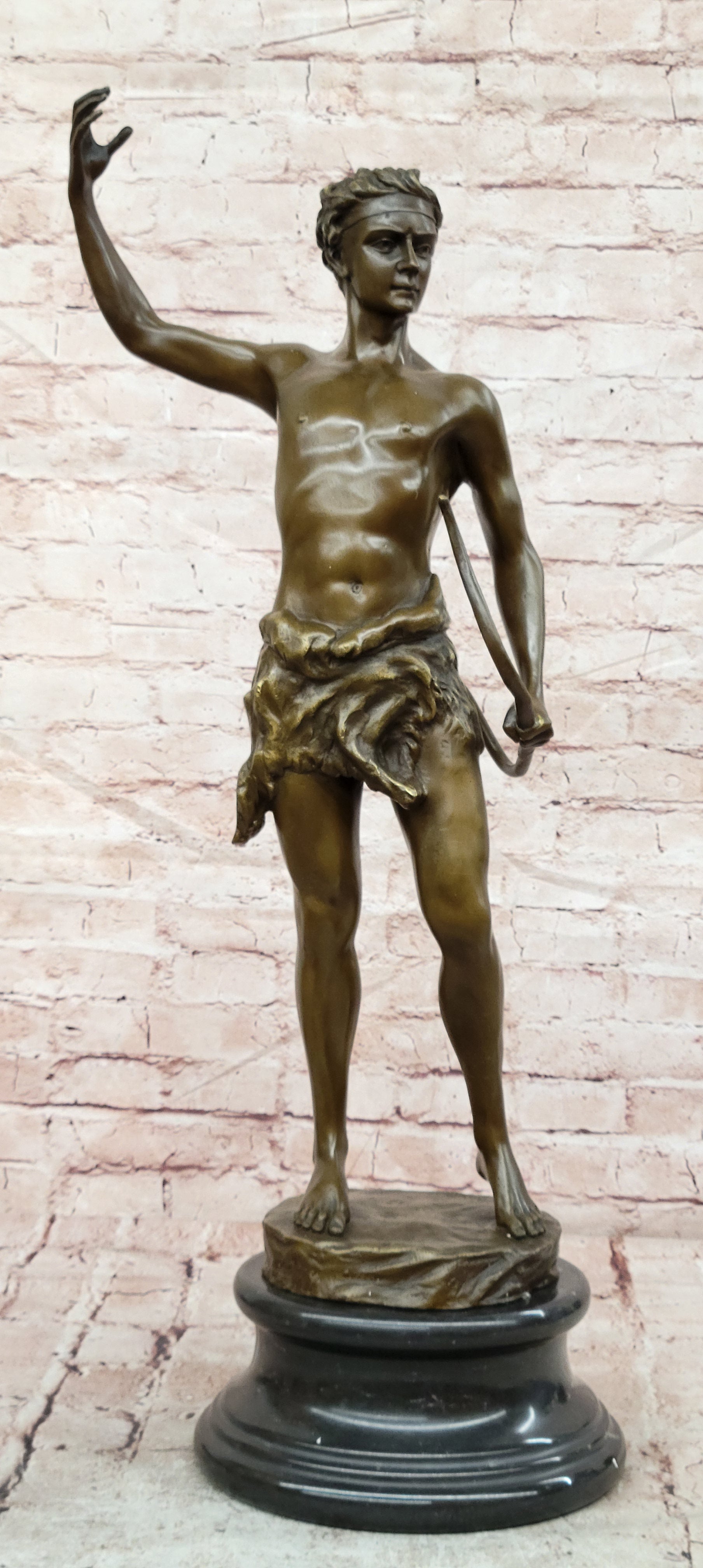 Art Deco Showcase: Signed Kuchler Bronze - Warrior Sculpture Centerpiece