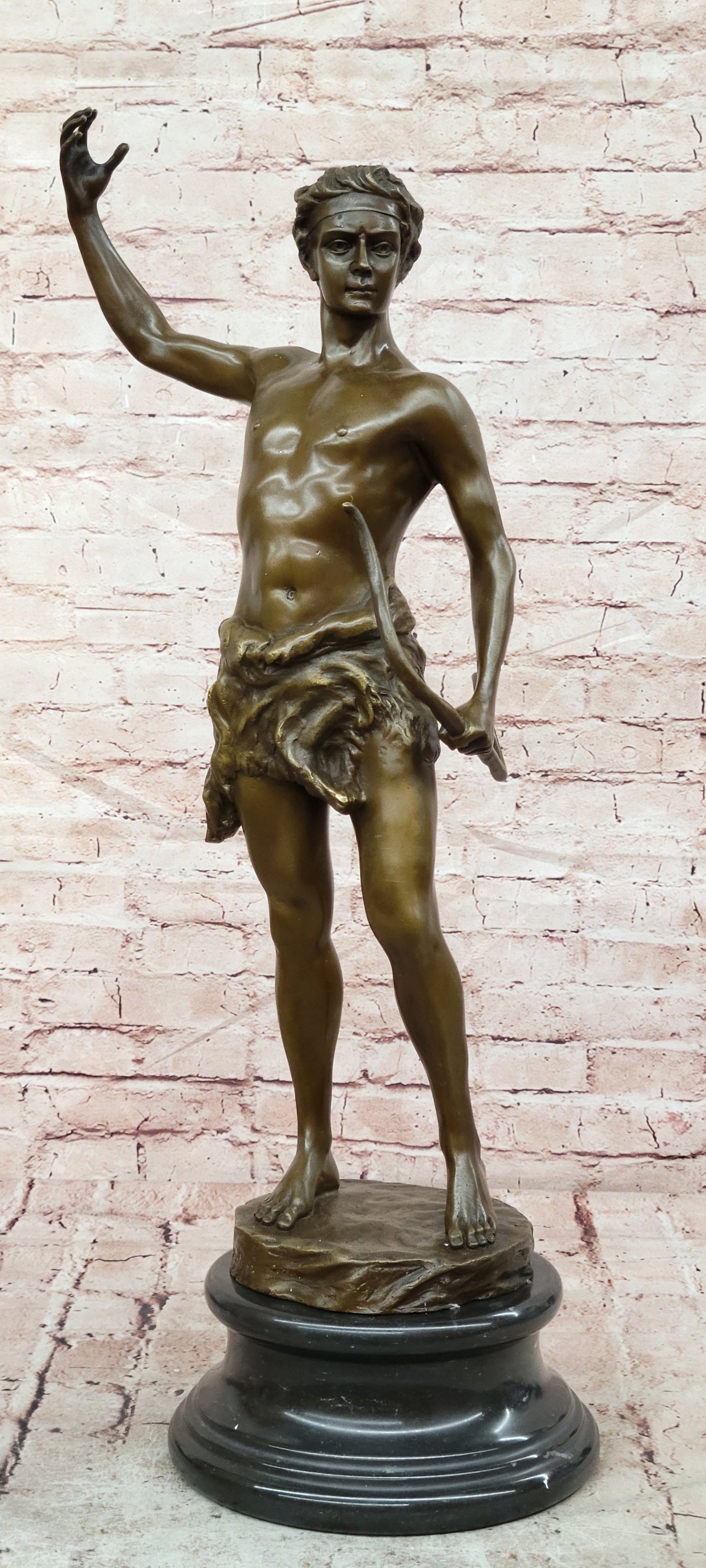 Art Deco Showcase: Signed Kuchler Bronze - Warrior Sculpture Centerpiece