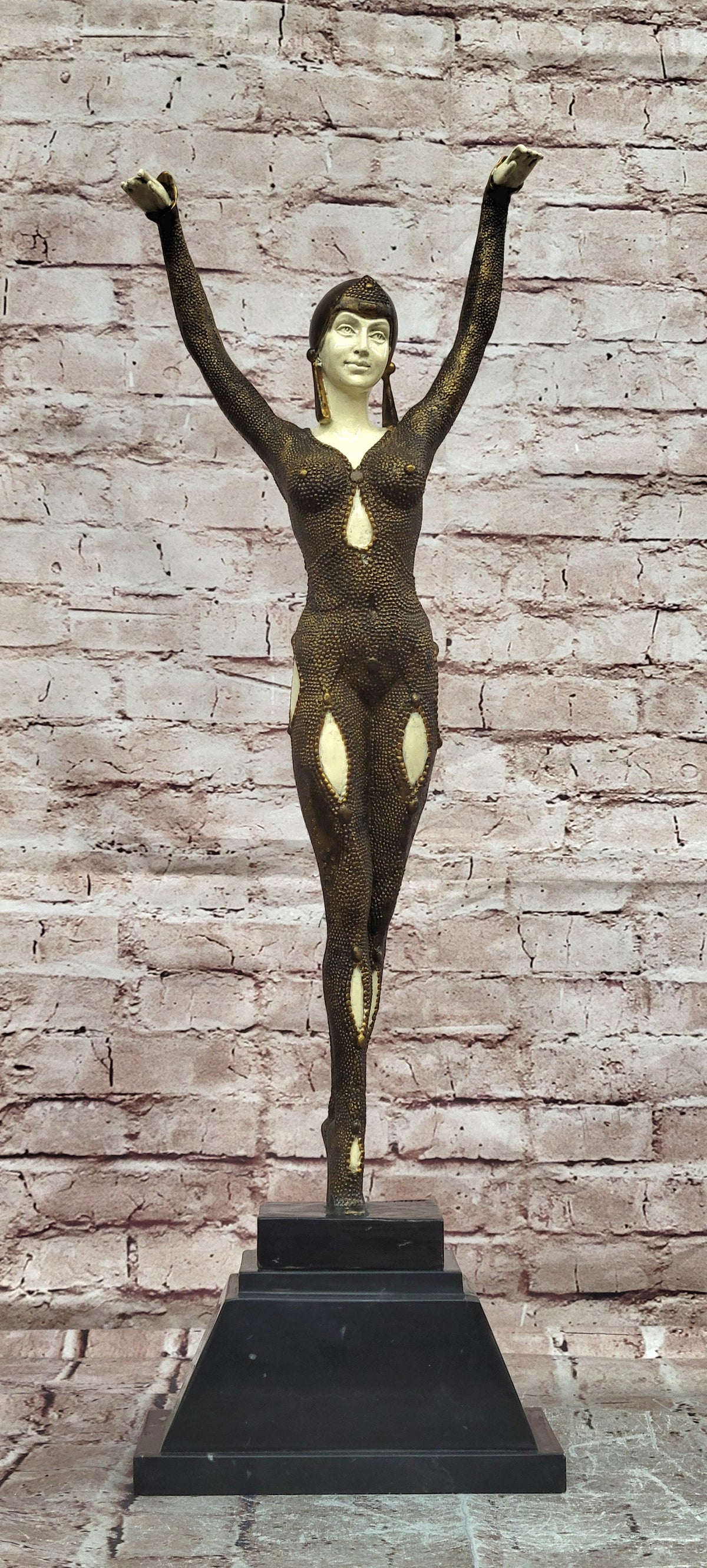 Bronze Art Deco Dancer Figurine Chiparus Starfish Sculpture Home Decor