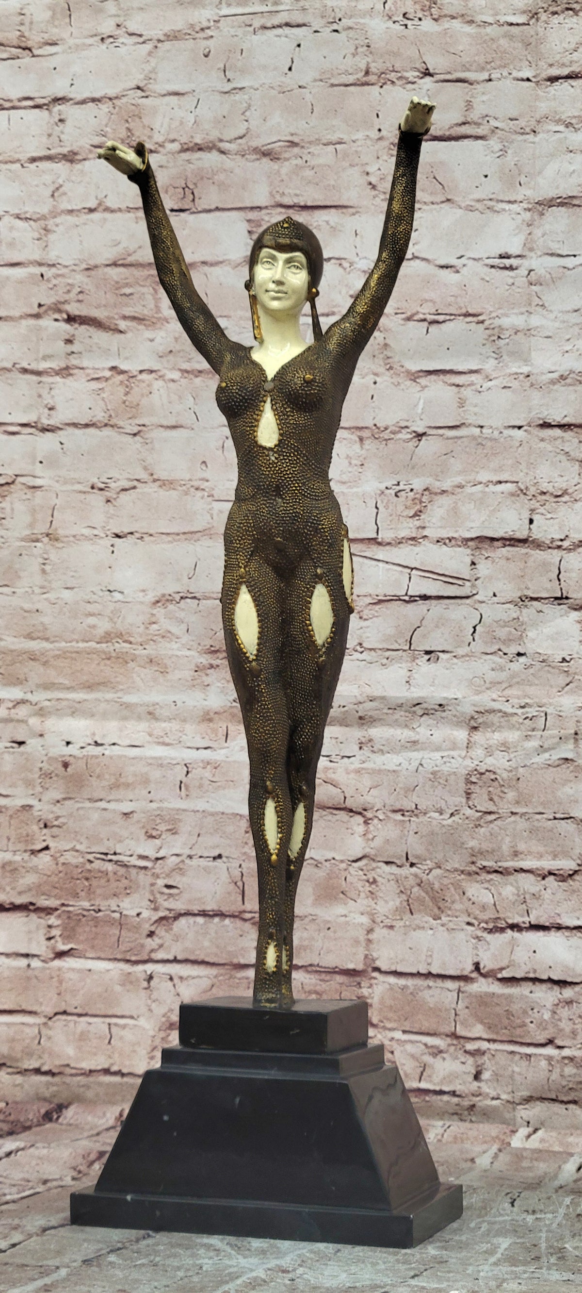 Bronze Art Deco Dancer Figurine Chiparus Starfish Sculpture Home Decor