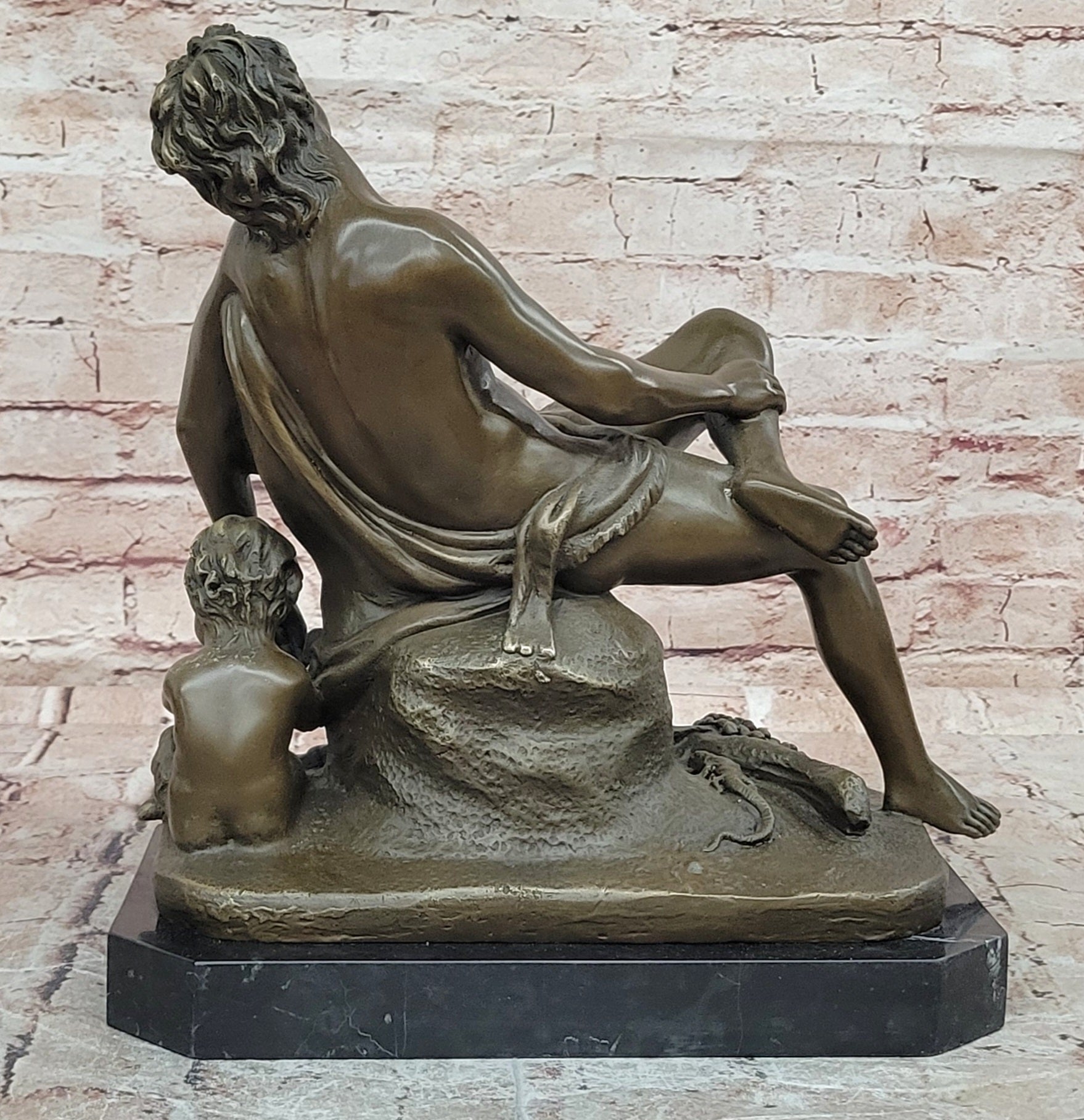 Mario Nick Bronze Saturn Statue Roman God Mythological Sculpture Art Piece Decor