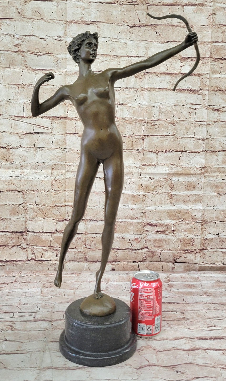 Jean Patoue`s Diana Nemorensis Bronze Sculpture Classic Nude Artwork