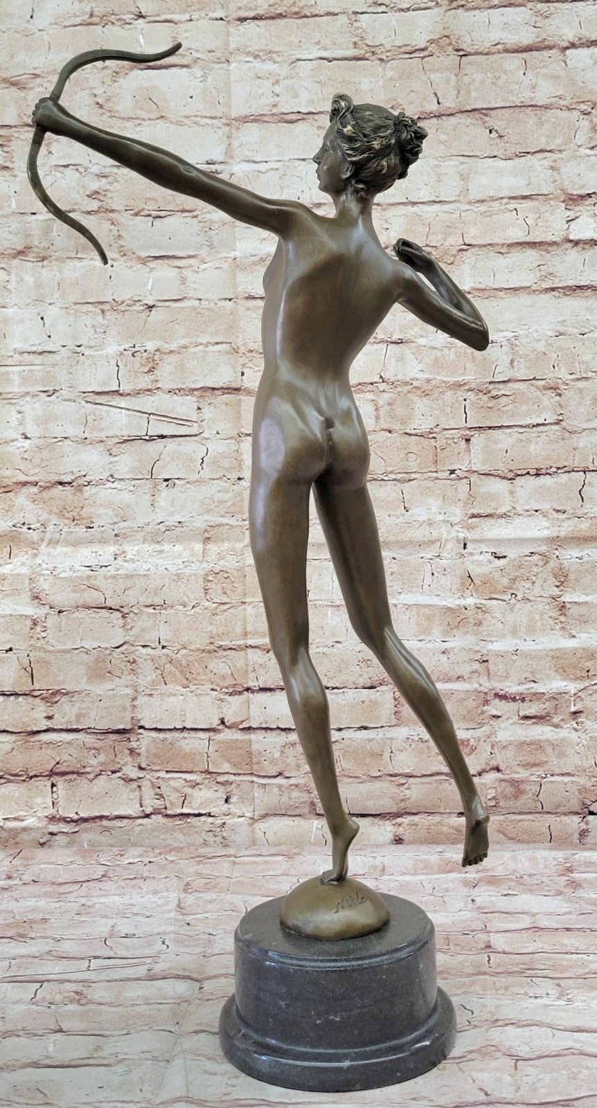 Jean Patoue`s Diana Nemorensis Bronze Sculpture Classic Nude Artwork