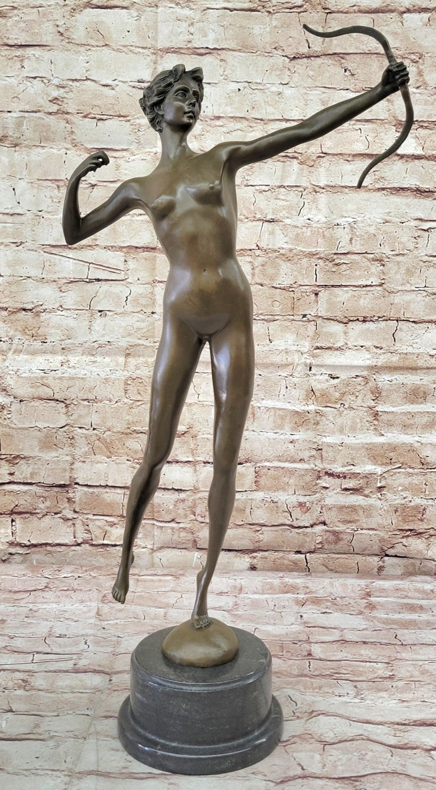 Jean Patoue`s Diana Nemorensis Bronze Sculpture Classic Nude Artwork