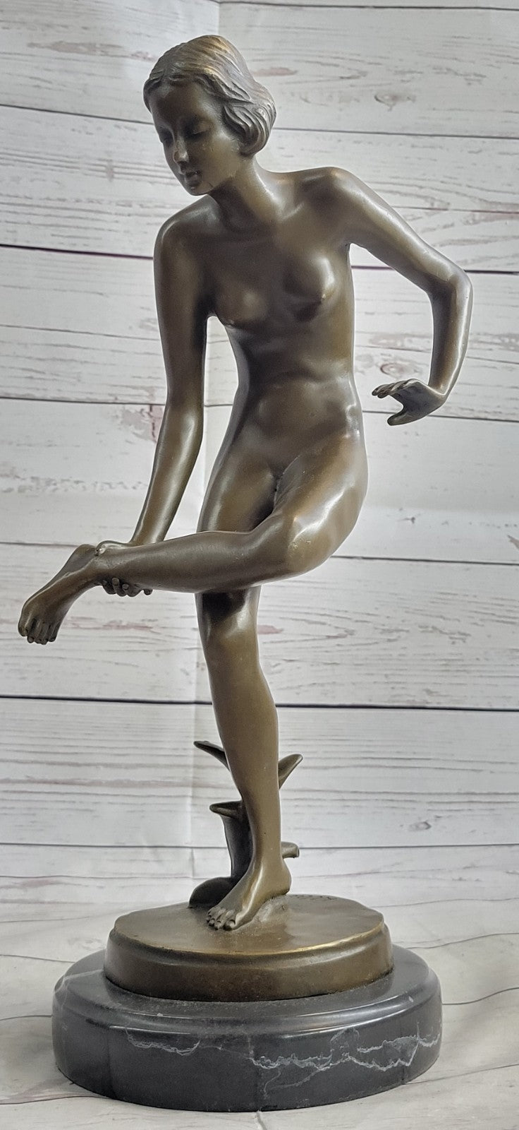 Nude Lady Woman Girl Real Bronze Statue Sculpture for garden pool pond lake Gift