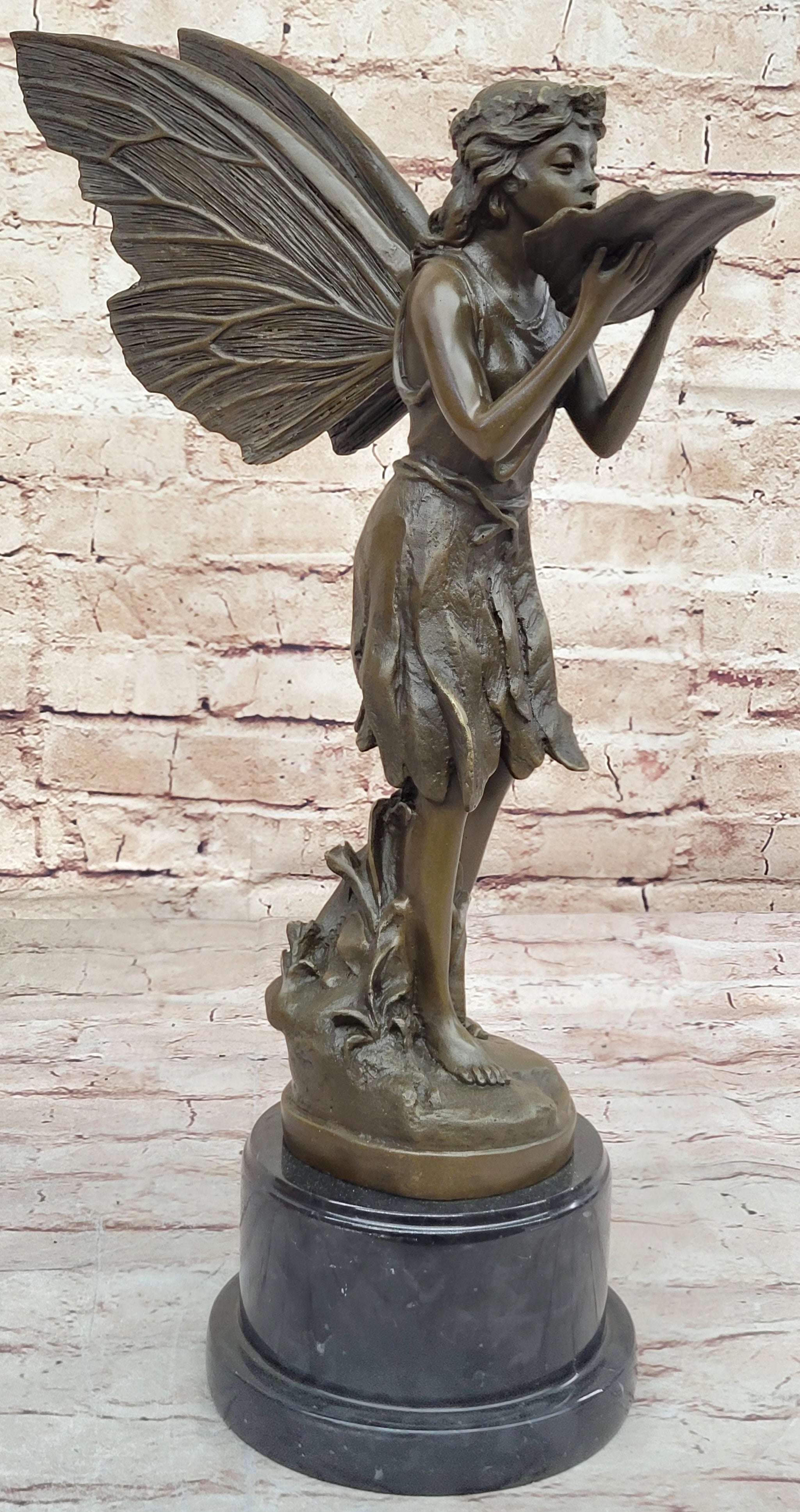 Art Deco Hot Cast fairy Angel Museum Quality Bronze Sculpture Statue Figurine LRG