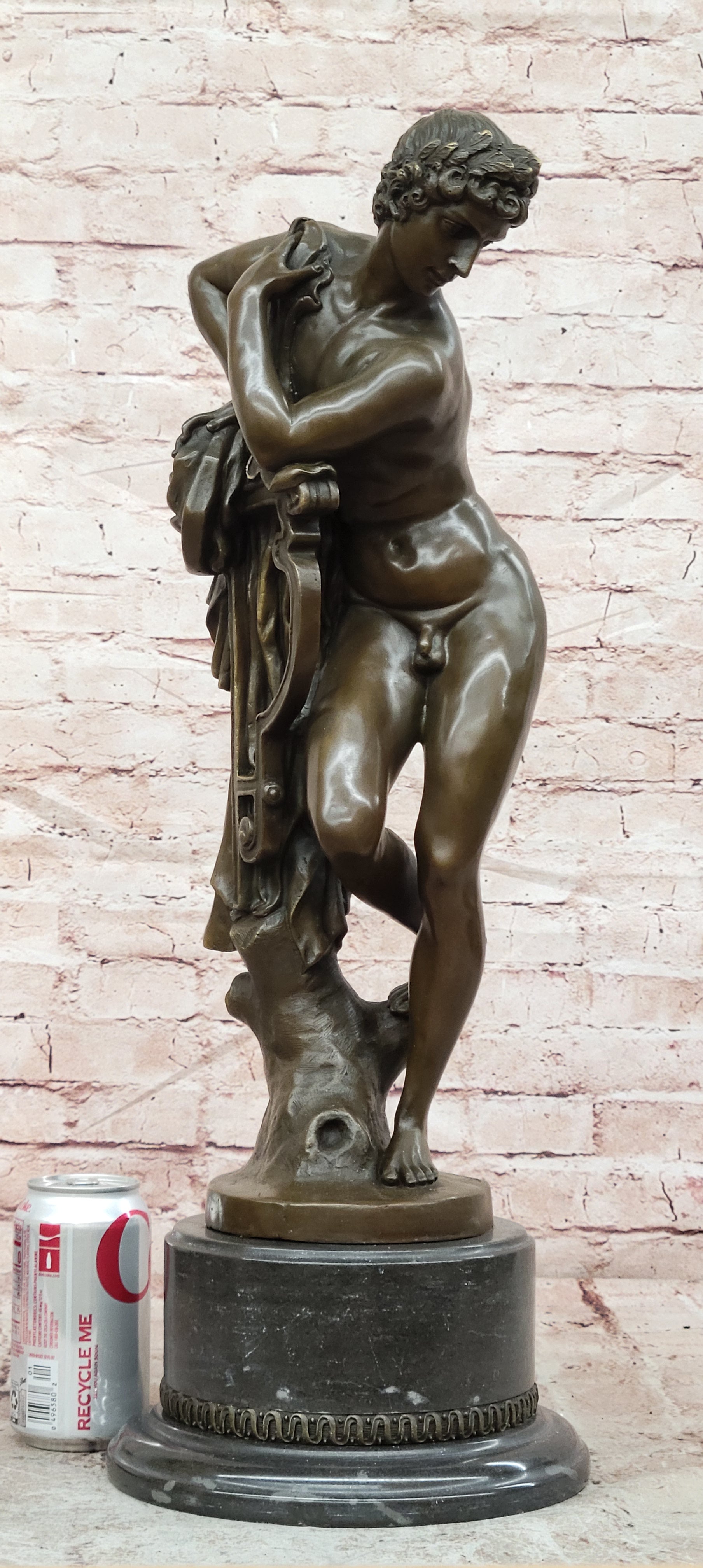 Bronze Apollo Greek God Sculpture Giambologna Museum Quality Fine Art Statue
