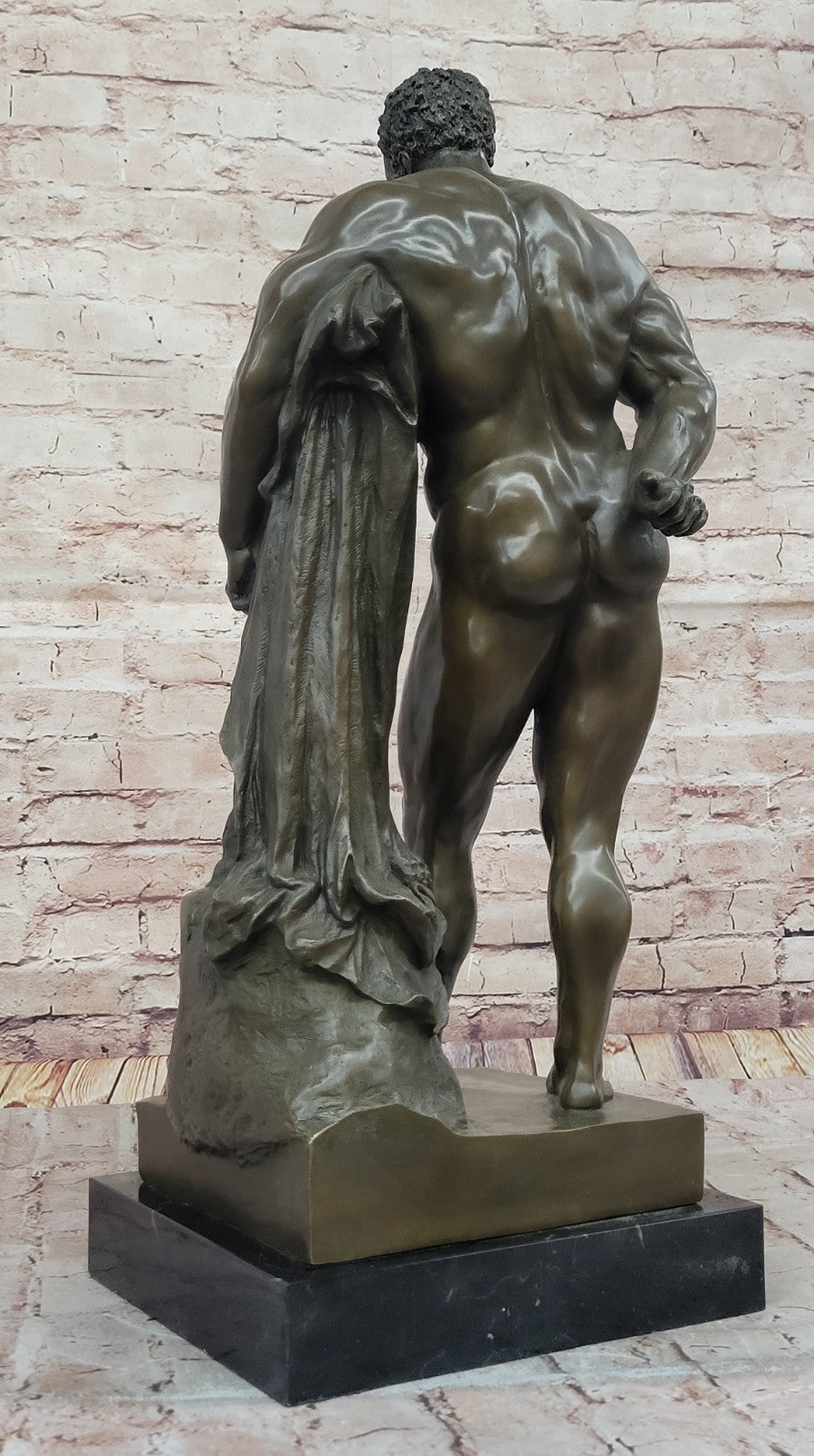 Collector`s Edition: Signed Glycon Hercules - Bronze Sculpture Figurine