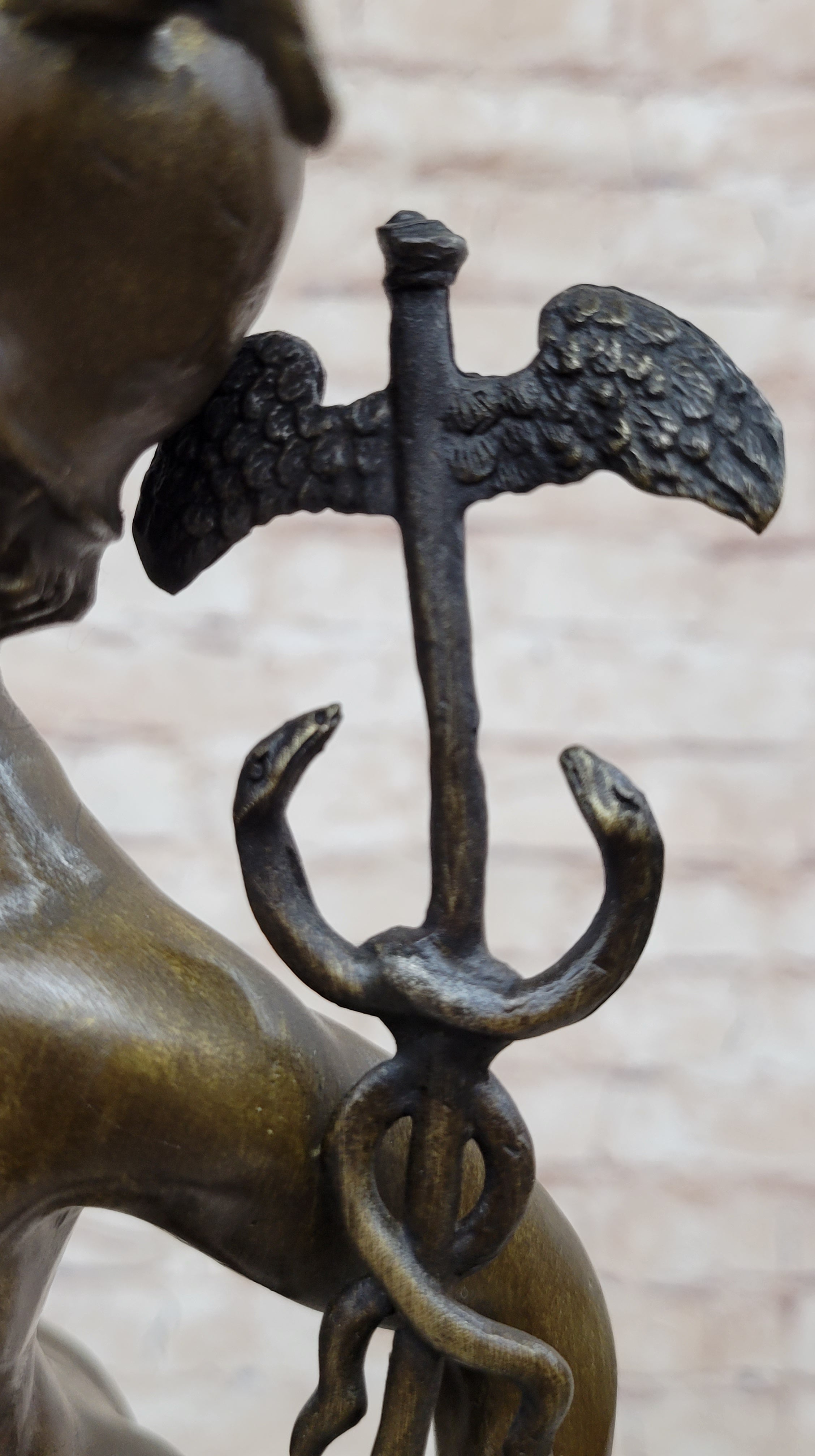 Bronze Skulptur Hermes Merkur 69 cm Figur Bronzefigur Bronzeskulptur antik Stil