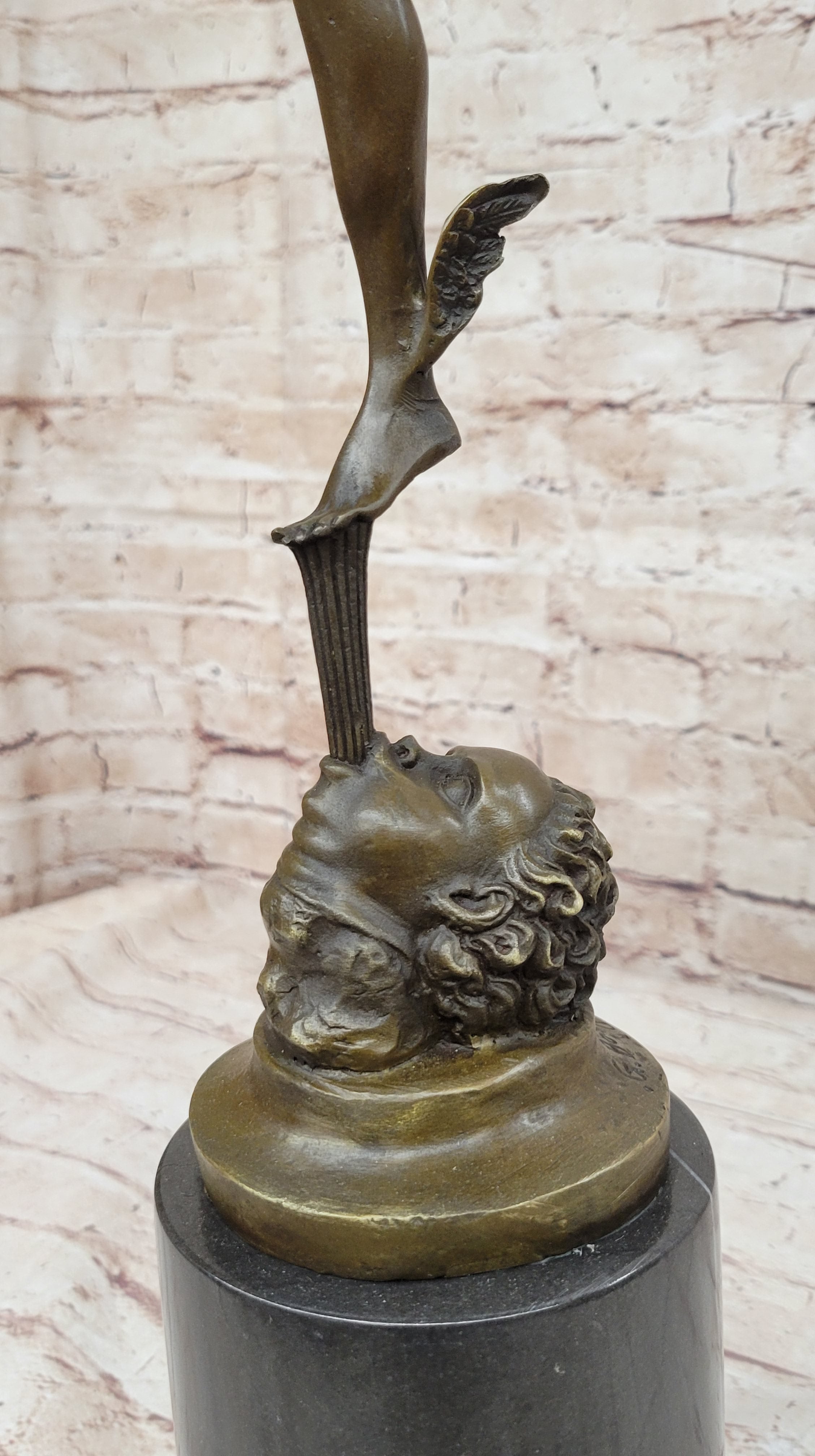 Bronze Skulptur Hermes Merkur 69 cm Figur Bronzefigur Bronzeskulptur antik Stil
