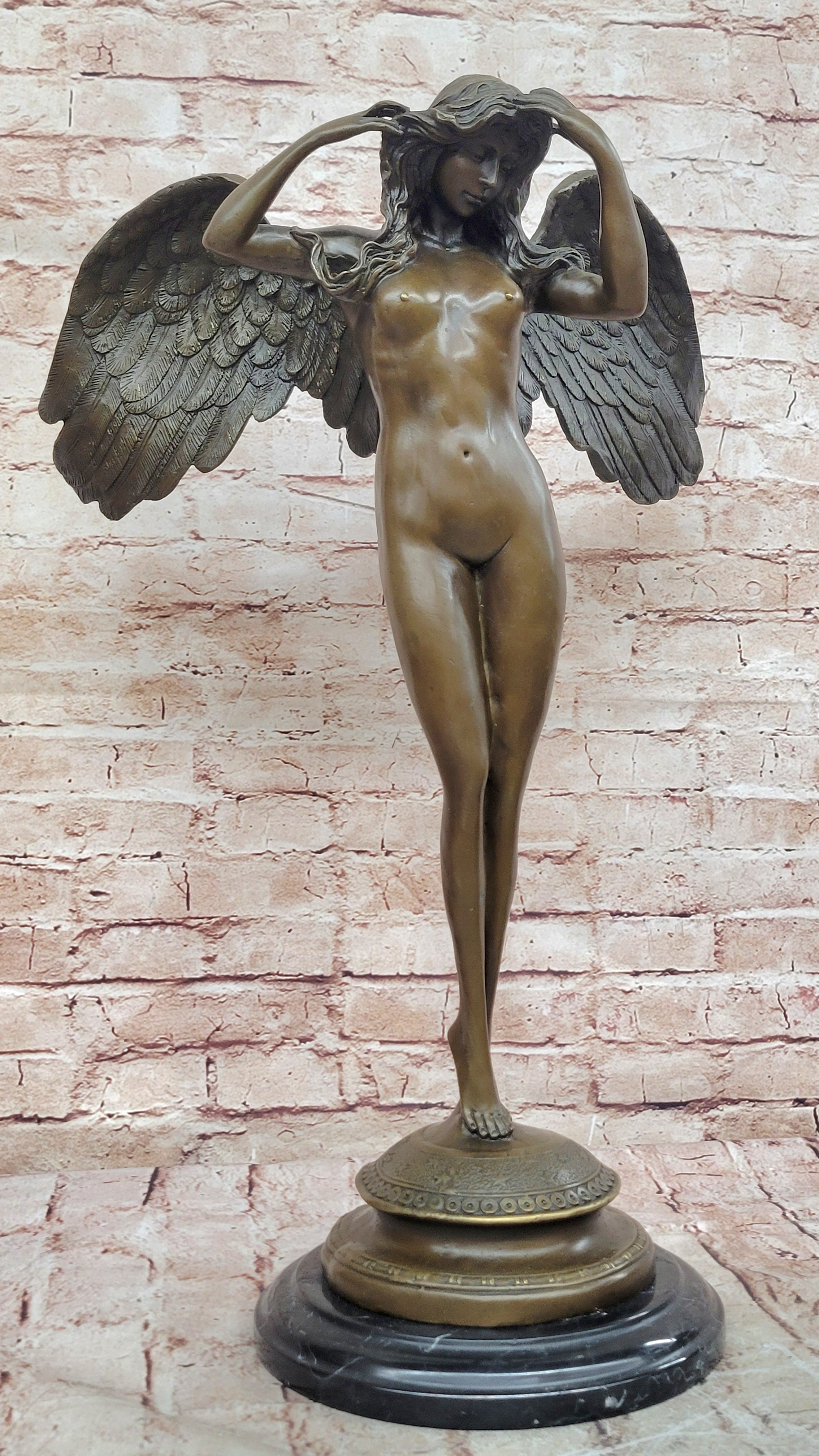 Handcrafted bronze sculpture SALE Night Descending Weinman Nude Artwork Sale