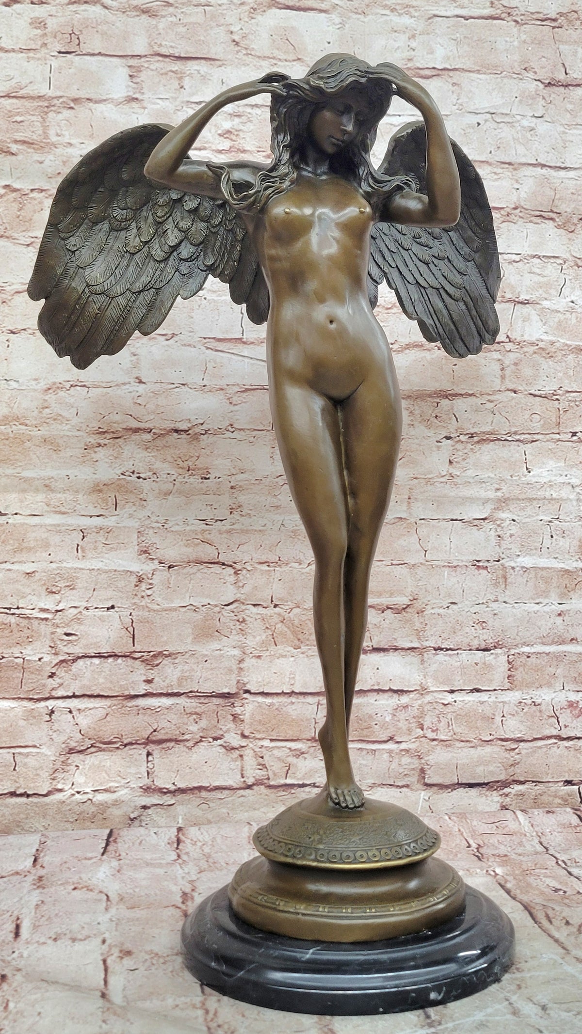 Handcrafted bronze sculpture SALE Night Descending Weinman Nude Artwork Sale