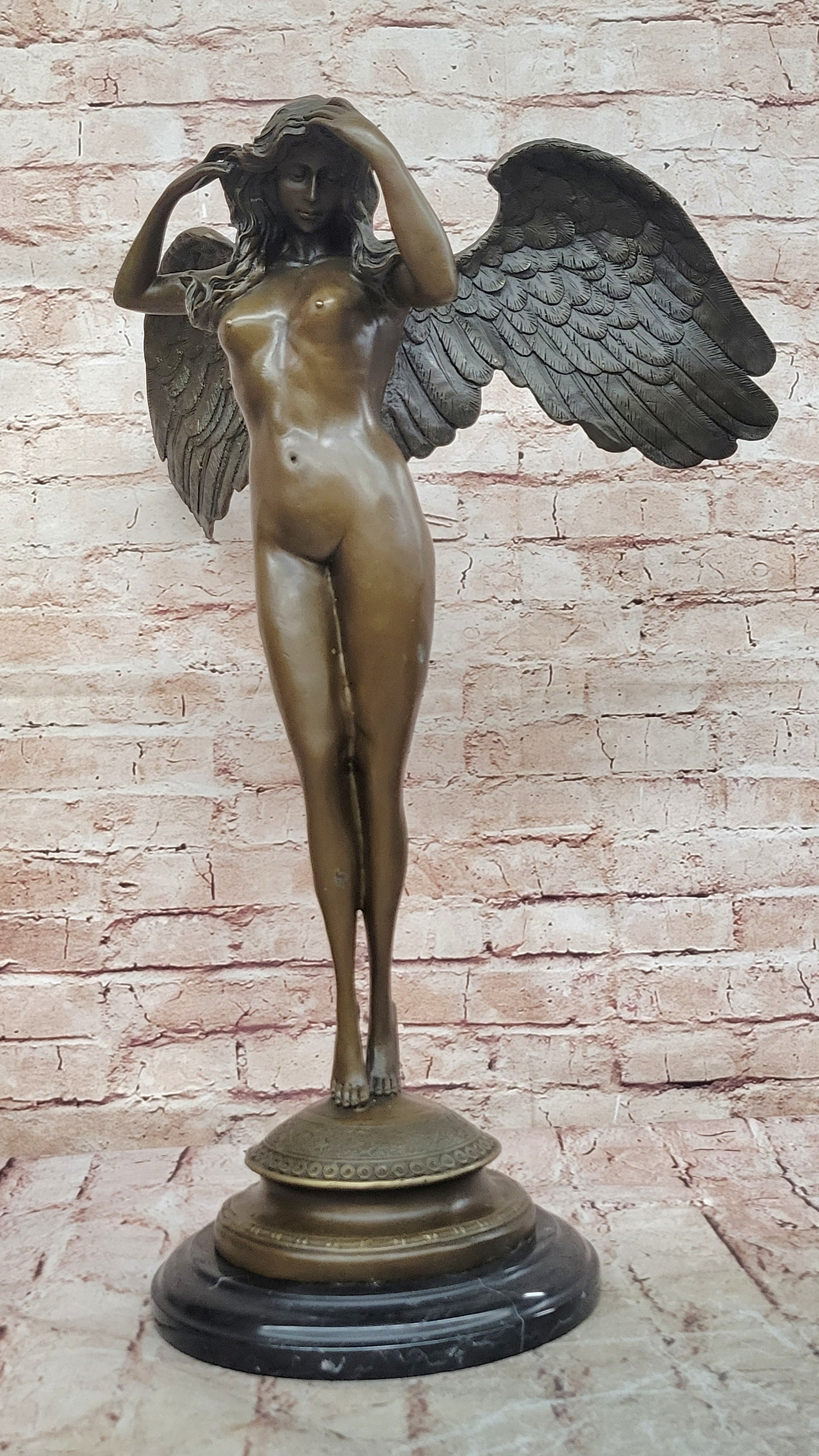 Handcrafted bronze sculpture SALE Night Descending Weinman Nude Artwork Sale