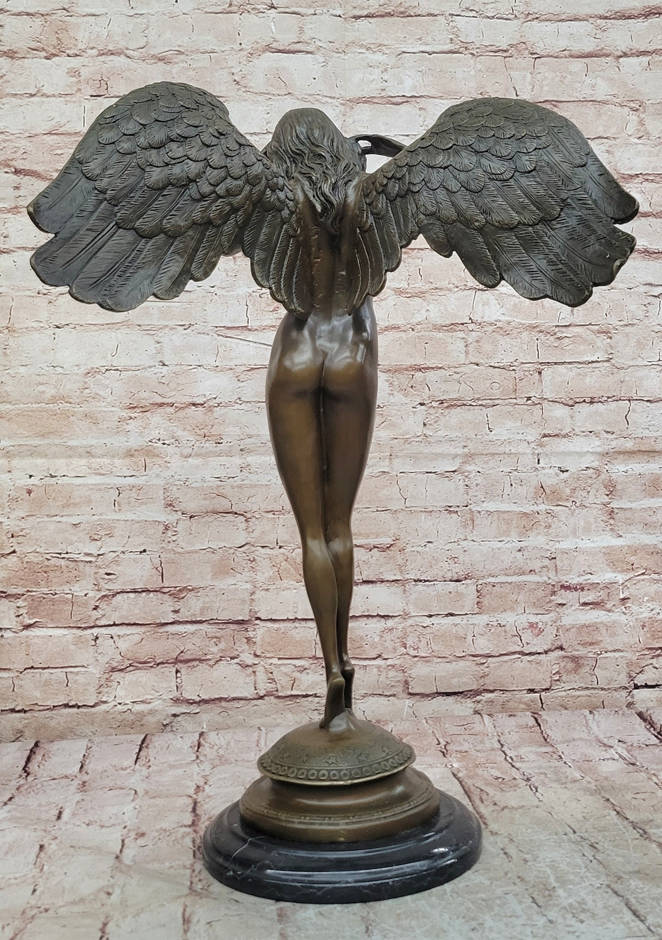 Handcrafted bronze sculpture SALE Night Descending Weinman Nude Artwork Sale