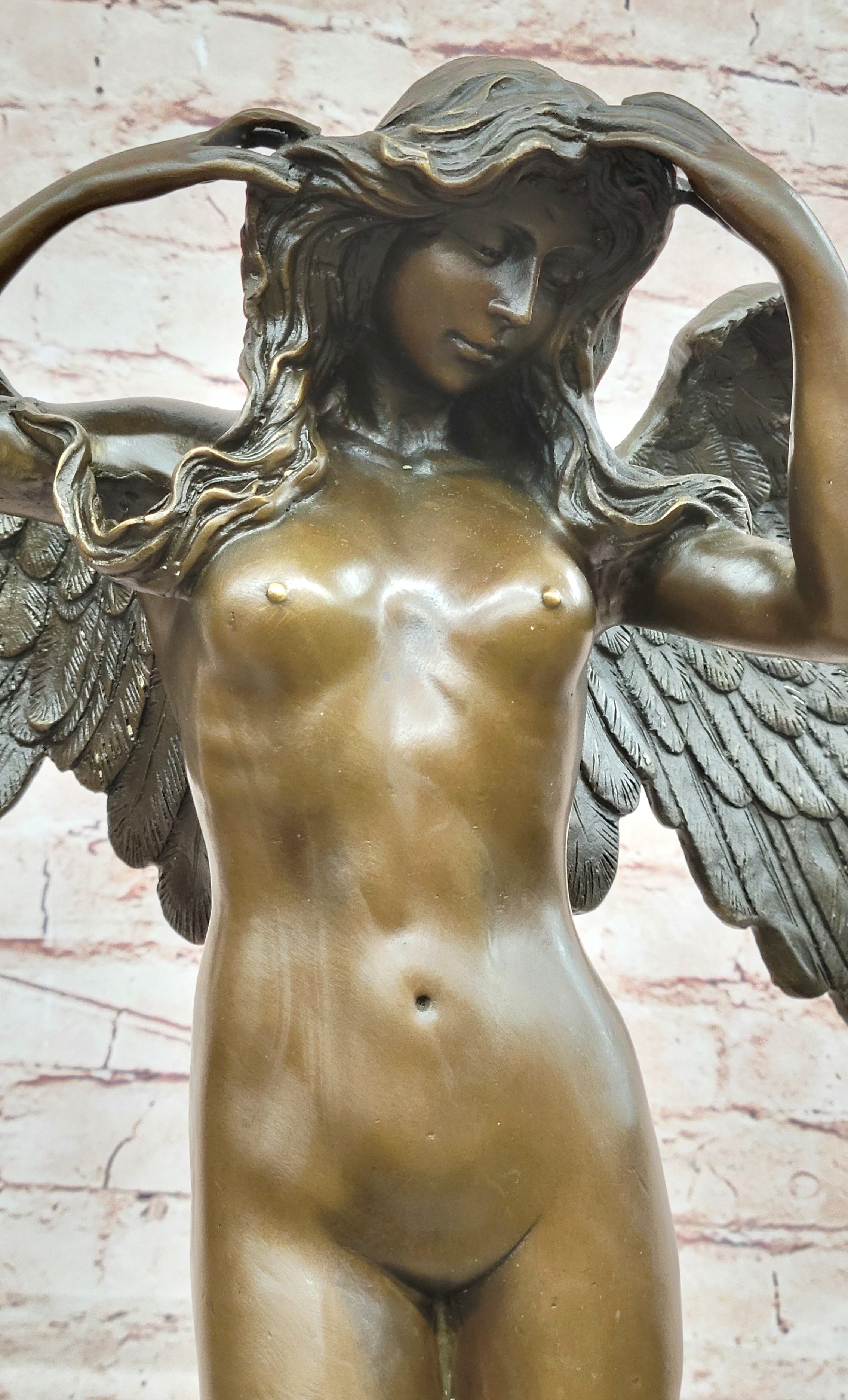 Handcrafted bronze sculpture SALE Night Descending Weinman Nude Artwork Sale