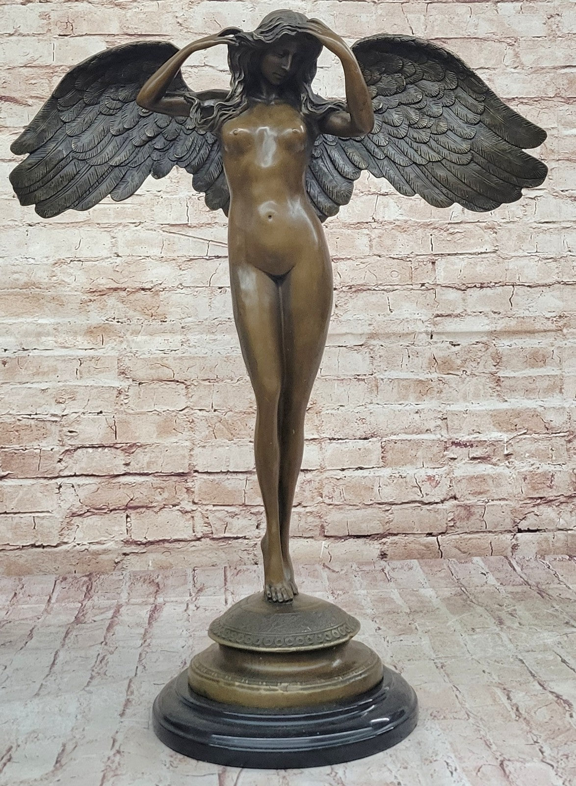 Handcrafted bronze sculpture SALE Night Descending Weinman Nude Artwork Sale