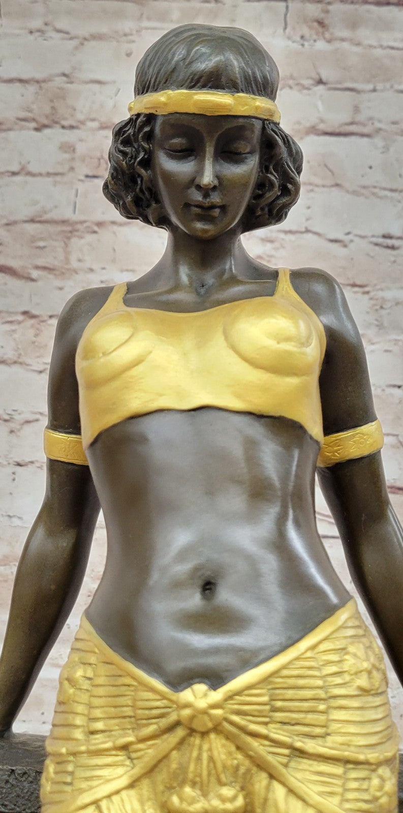 Handcrafted Bronze Sculpture: Milo`s Signed Egyptian Princess Figurine