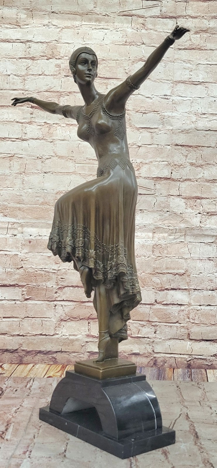Handcrafted Detailed Museum Quality Classic Chiparus Dancer Collectible Statue