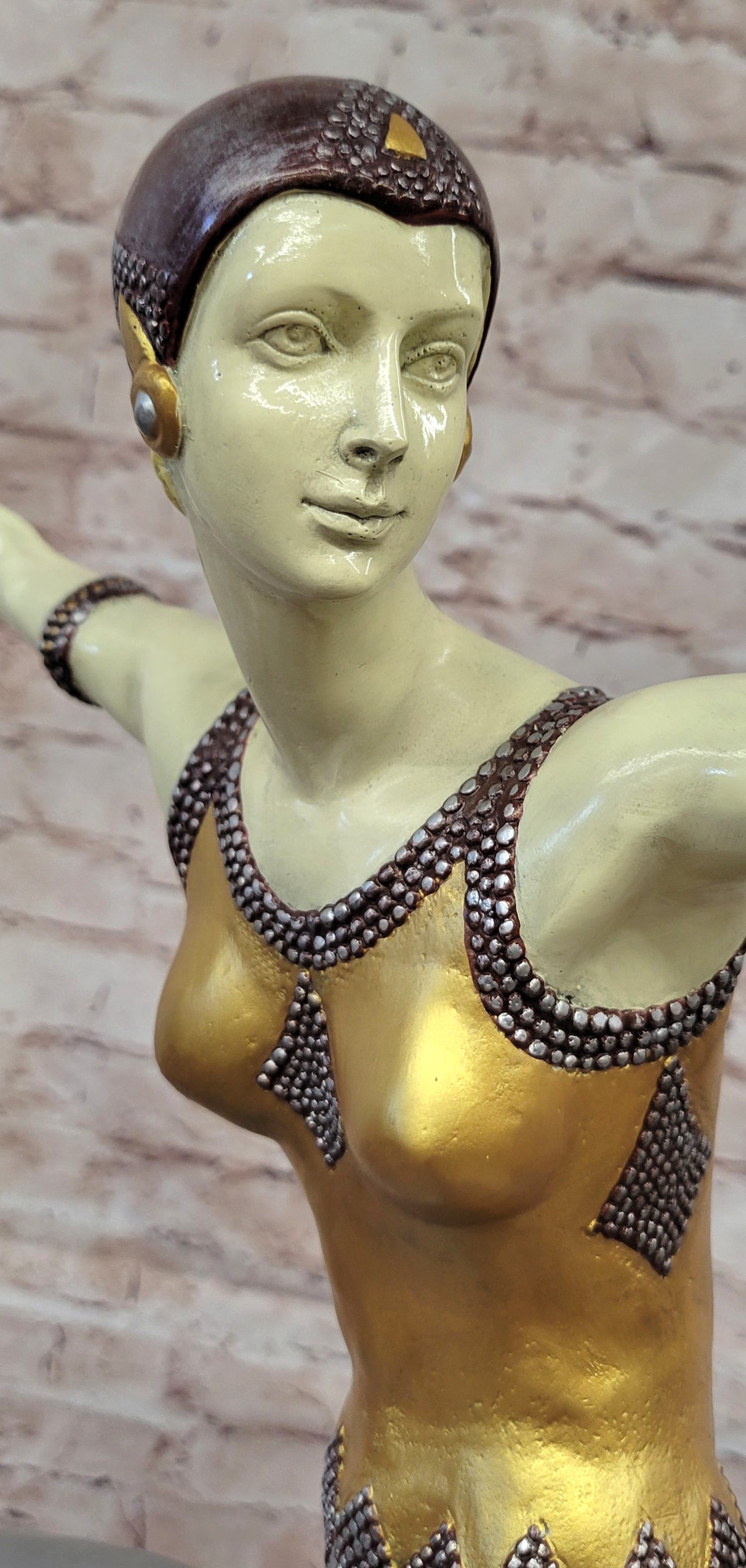 Art Deco Bronze Dancer Sculpture Demetre Chiparus Inspired Masterpiece Art
