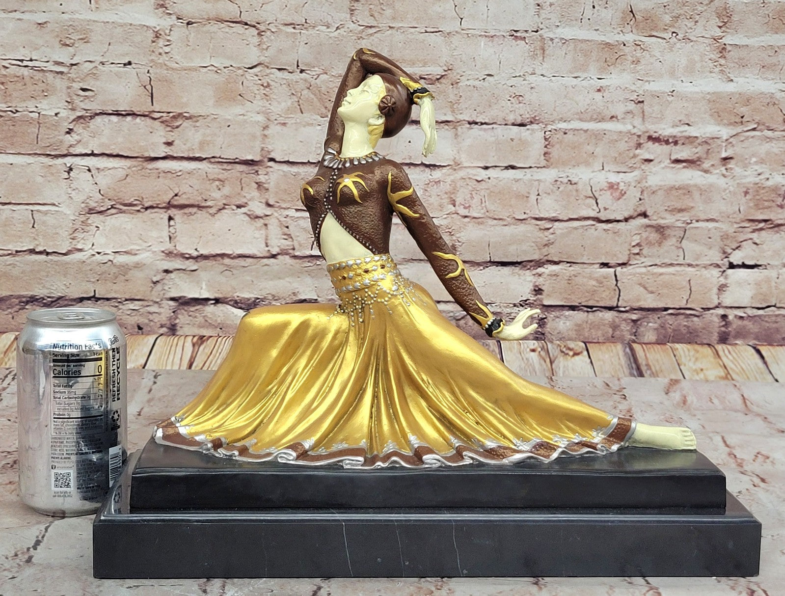 Detailed Elegance: Chiparus`s Genuine Bronze Statue - Museum Quality Artwork