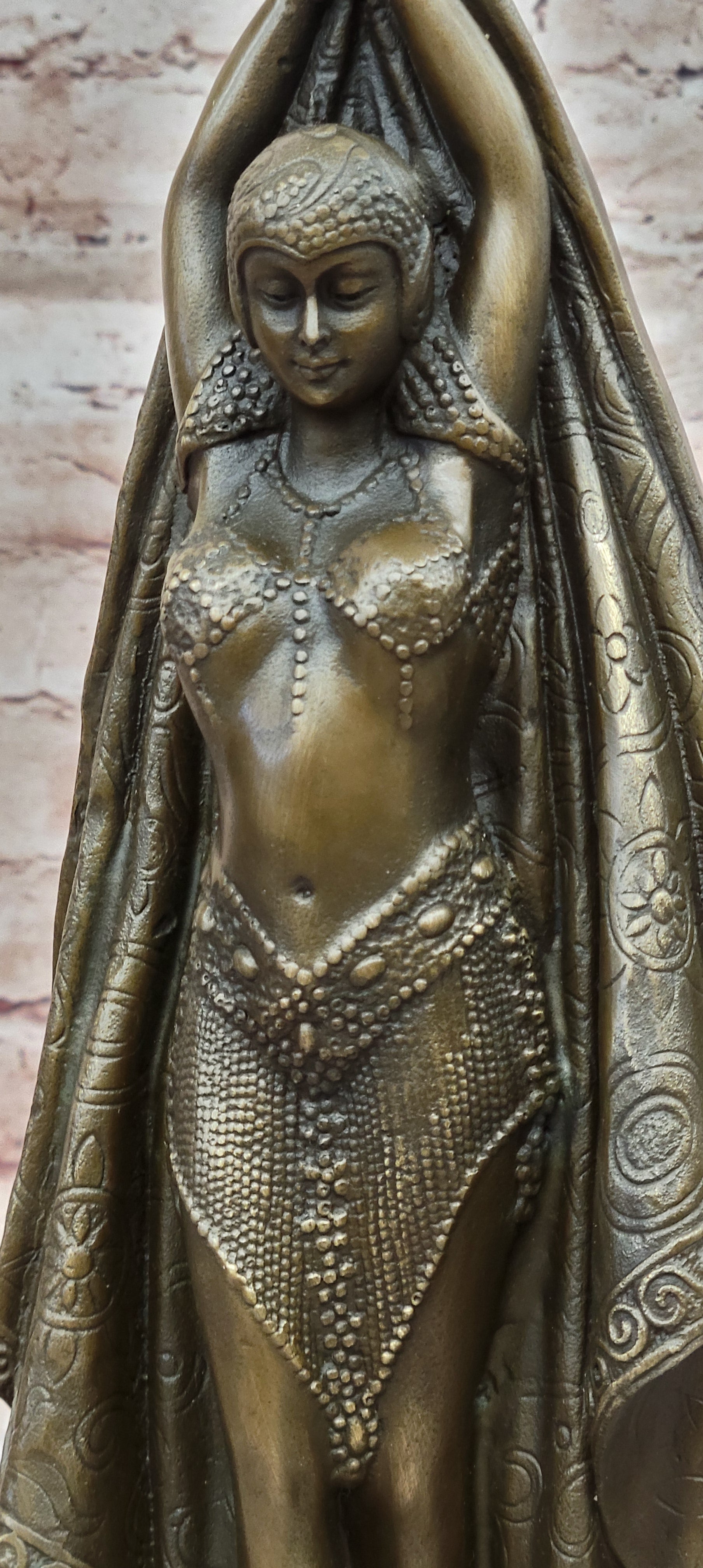 ART DECO BELLY DANCER BY CHIPARUS BRONZE SCULPTURE SIGN ART NOUVEAU FIGURINE LRG