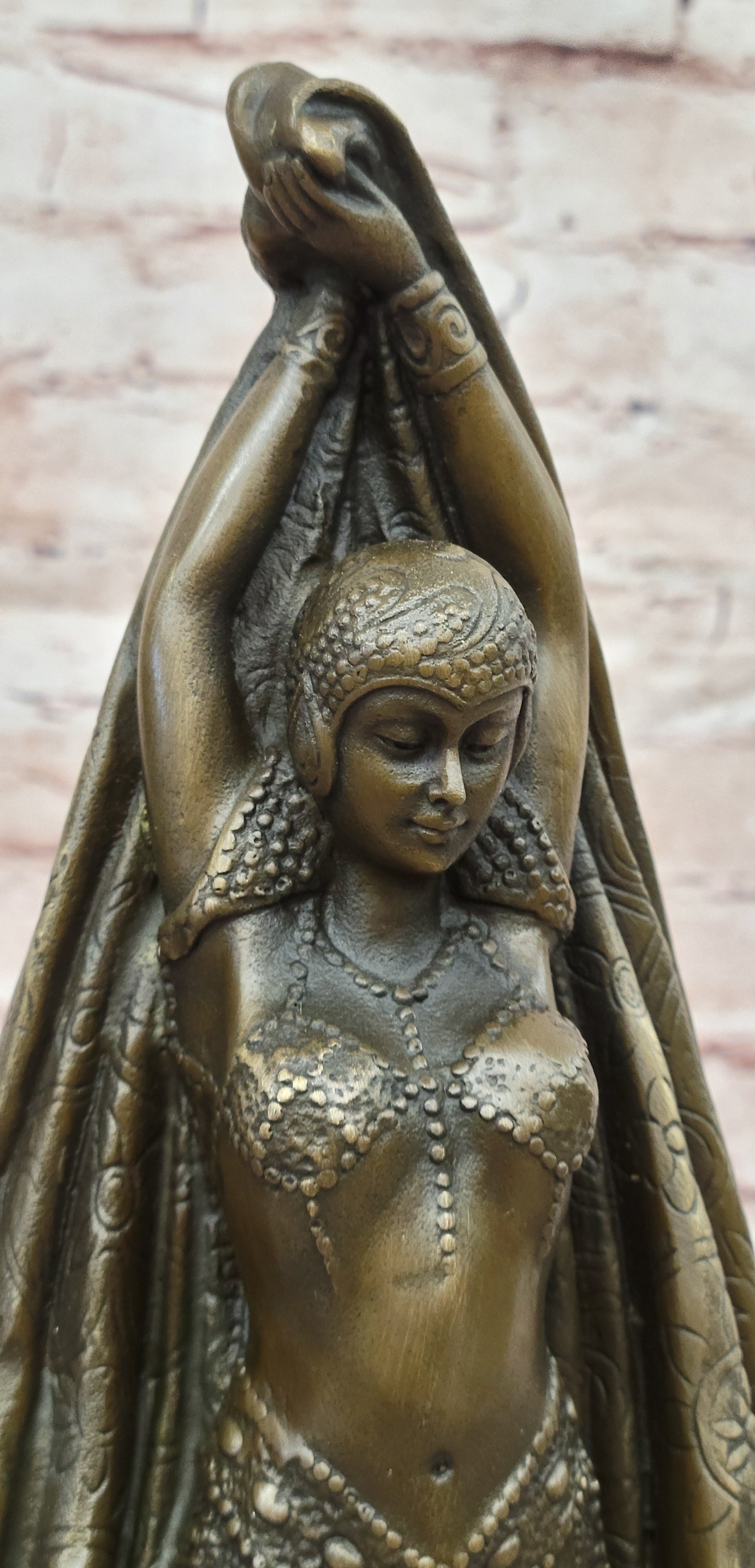 ART DECO BELLY DANCER BY CHIPARUS BRONZE SCULPTURE SIGN ART NOUVEAU FIGURINE LRG