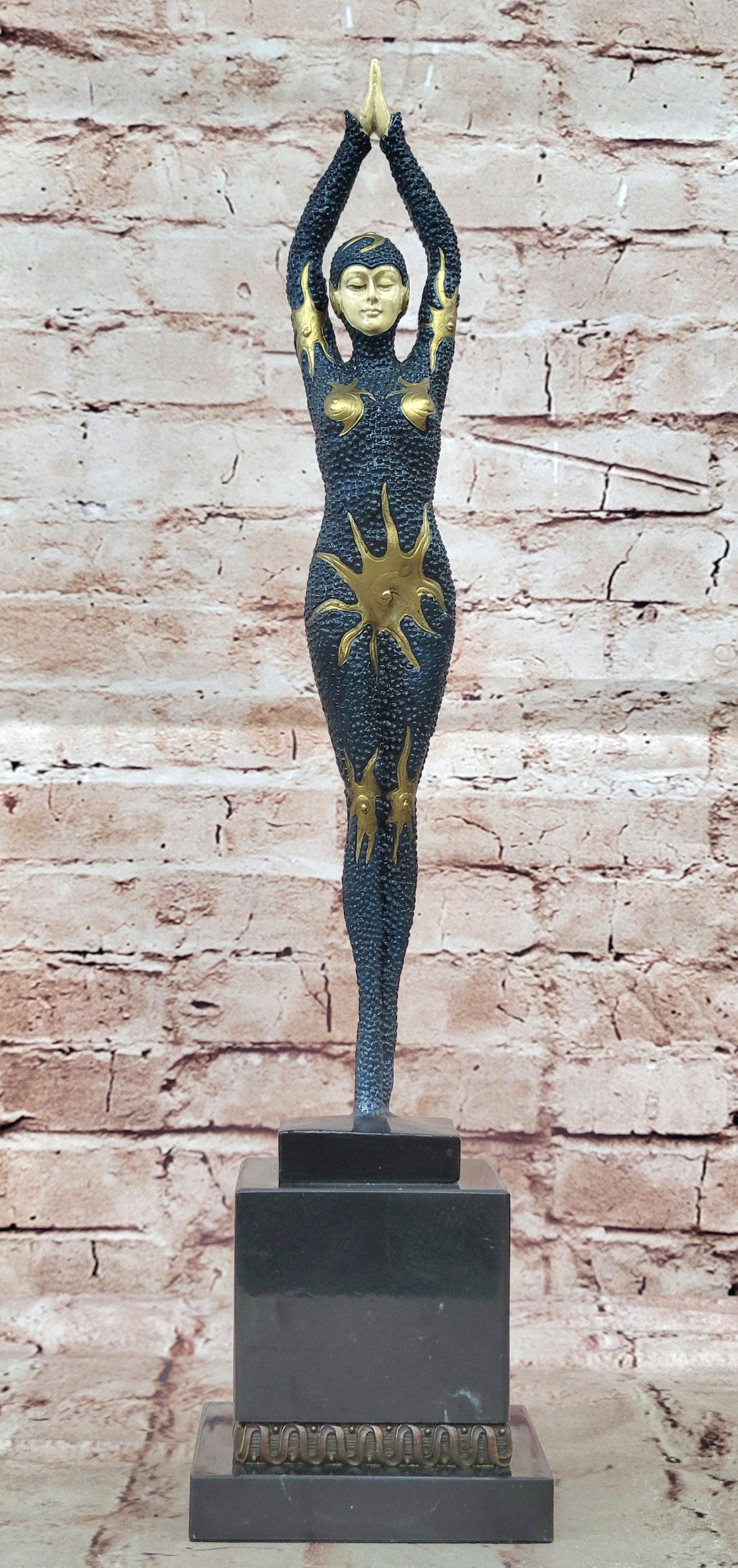 Bronze Art Deco Egyptian Dancer by Chiparus Hot Cast Collectible Starfish Figurine