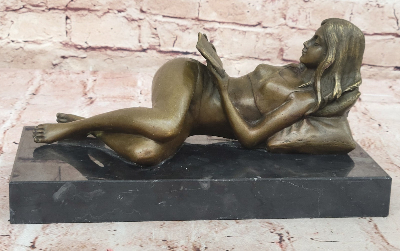 SIGNED PREISS NUDE LADY BRONZE SCULPTURE FIGURINE ART DECO EROTIC SEXY FIGURE