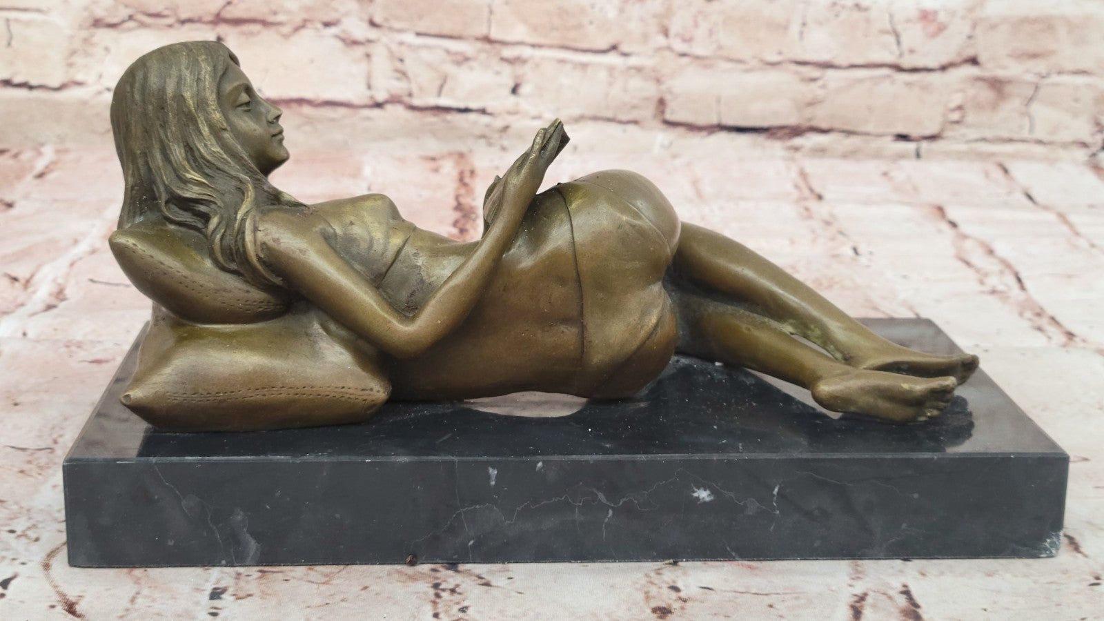 SIGNED PREISS NUDE LADY BRONZE SCULPTURE FIGURINE ART DECO EROTIC SEXY FIGURE