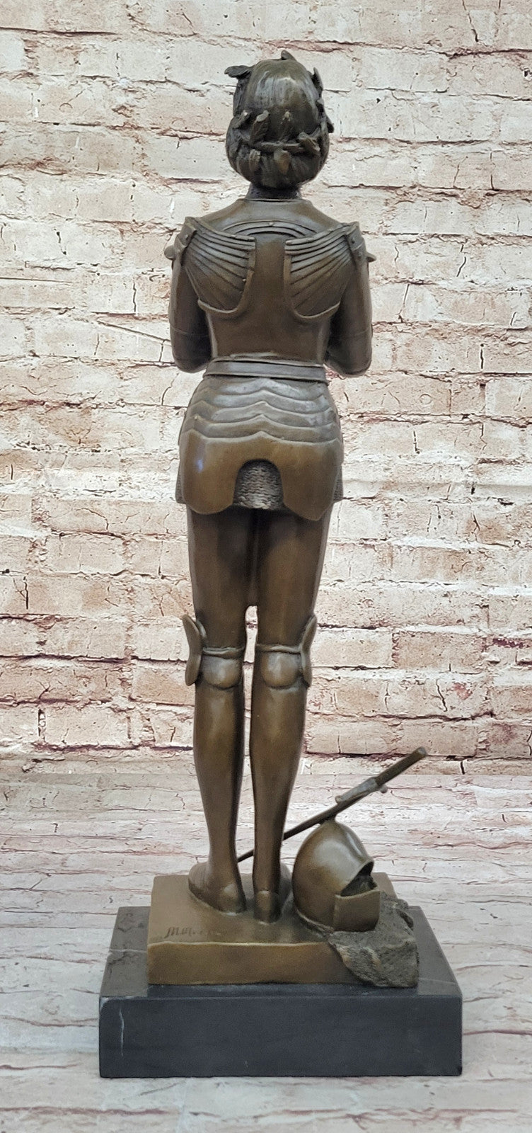 Real Bronze Sculpture: Joan of Arc, Extra Large Statue for Home Office Decoration