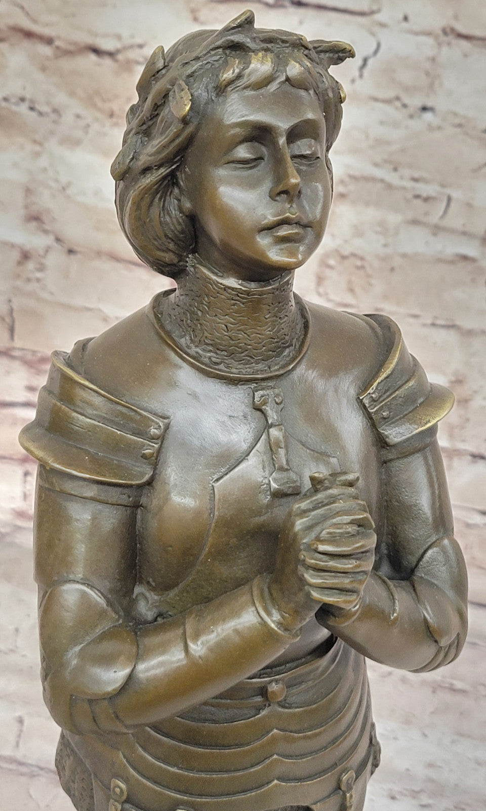 Real Bronze Sculpture: Joan of Arc, Extra Large Statue for Home Office Decoration