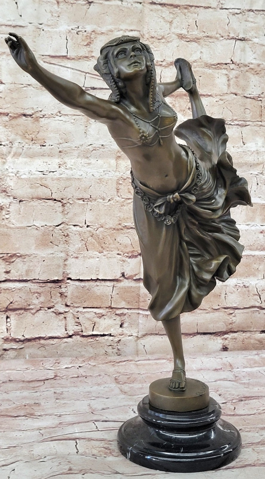 Bronze Sculpture Gypsy Nude Dancer European Made by Lost Wax Method Statue