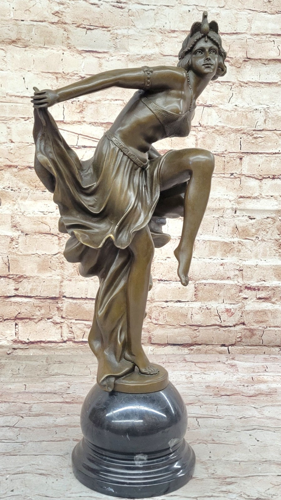 Sign bronze art deco statue , belly dancer sculpture Home Office Decoration