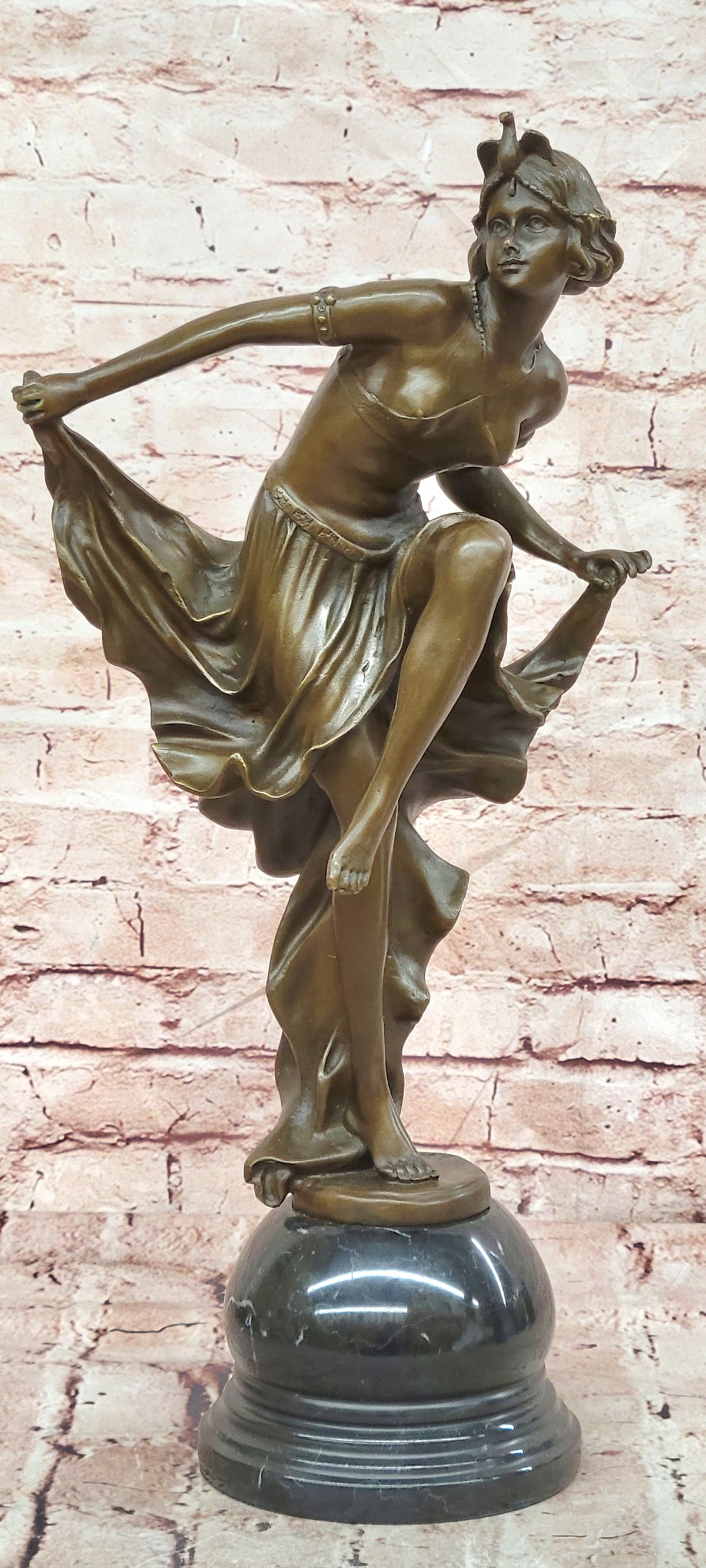 Sign bronze art deco statue , belly dancer sculpture Home Office Decoration