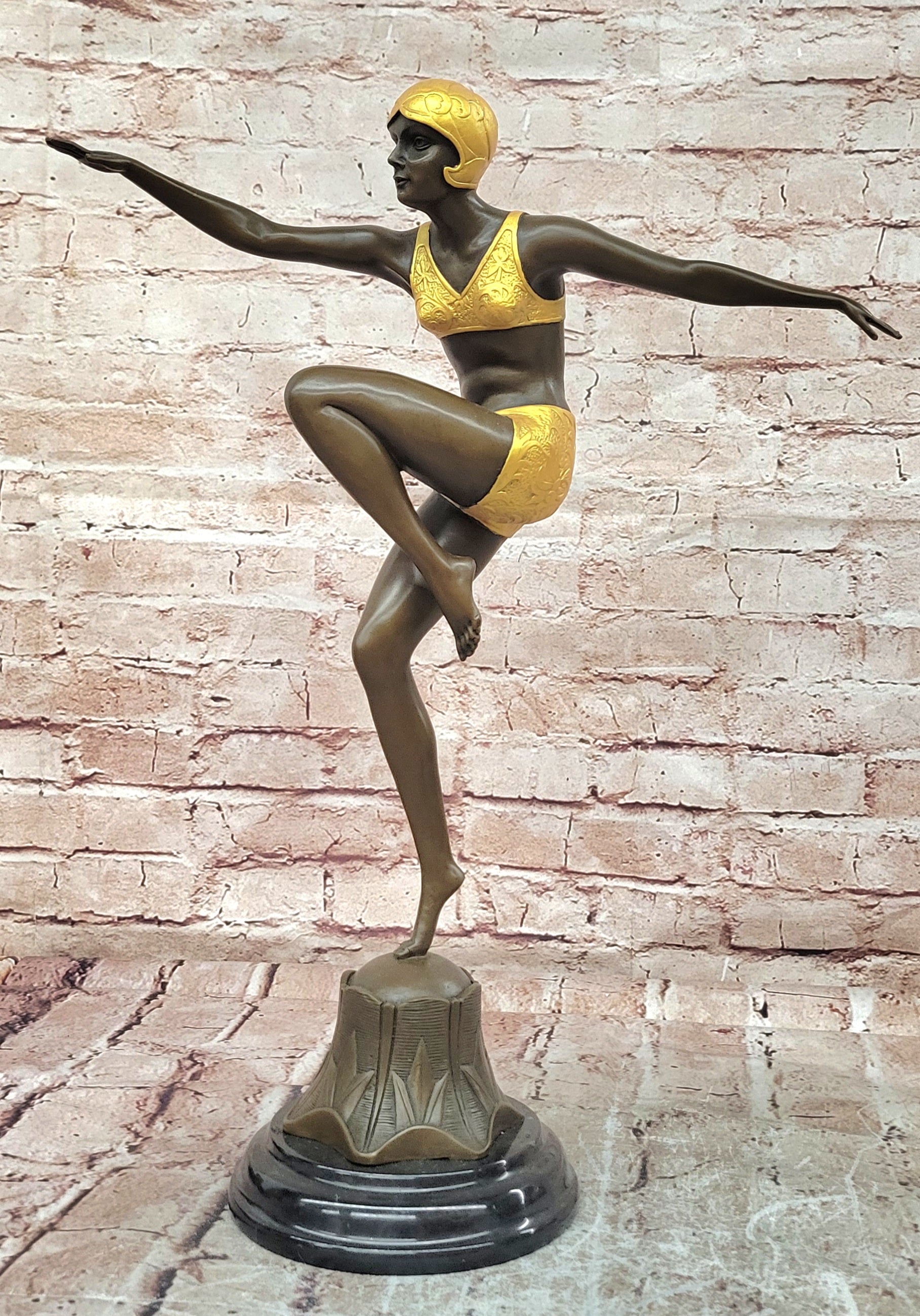 Preiss Bronze Dancer Sculpture Graceful Ballerina Museum Quality Artwork