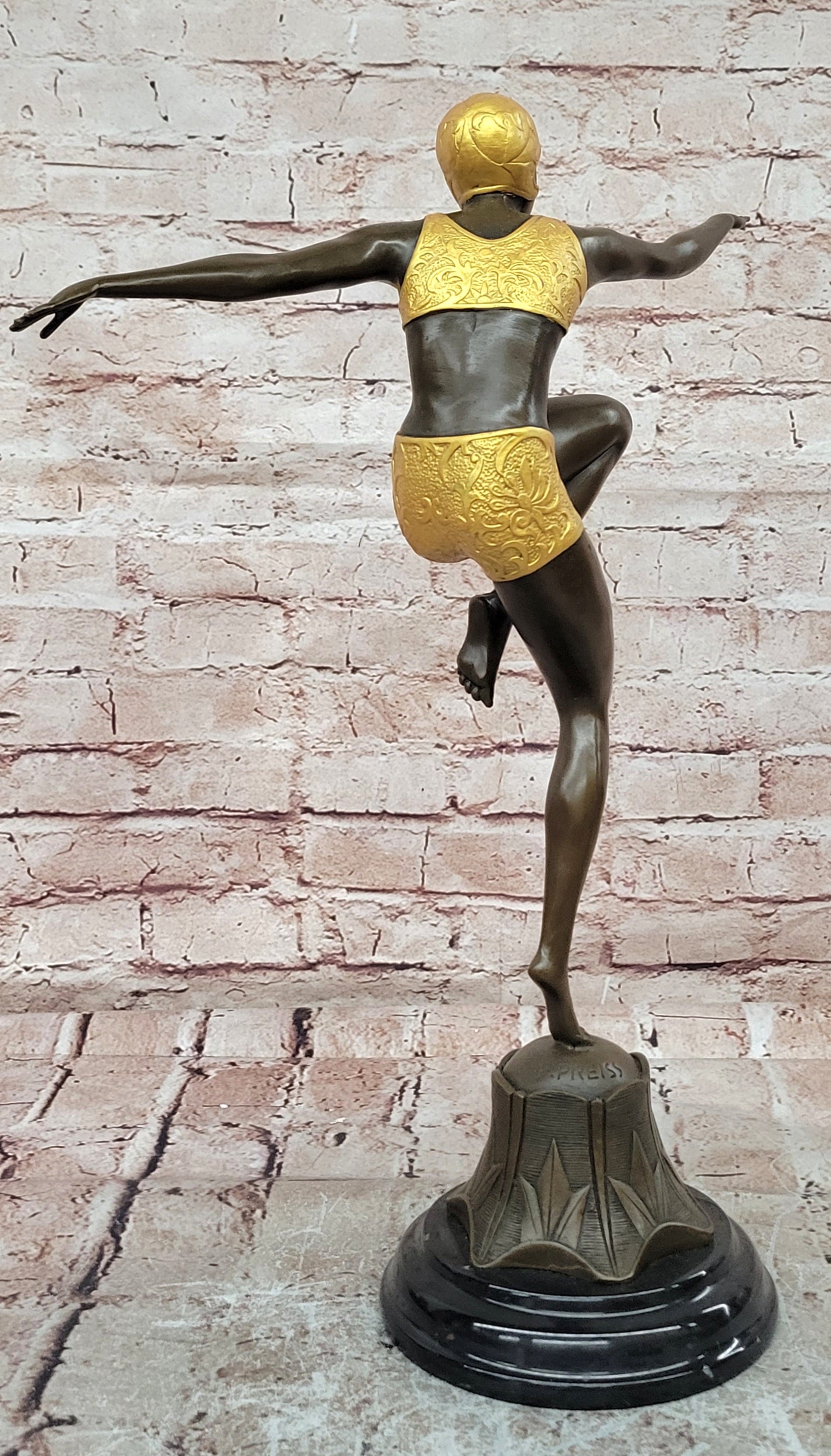 Preiss Bronze Dancer Sculpture Graceful Ballerina Museum Quality Artwork