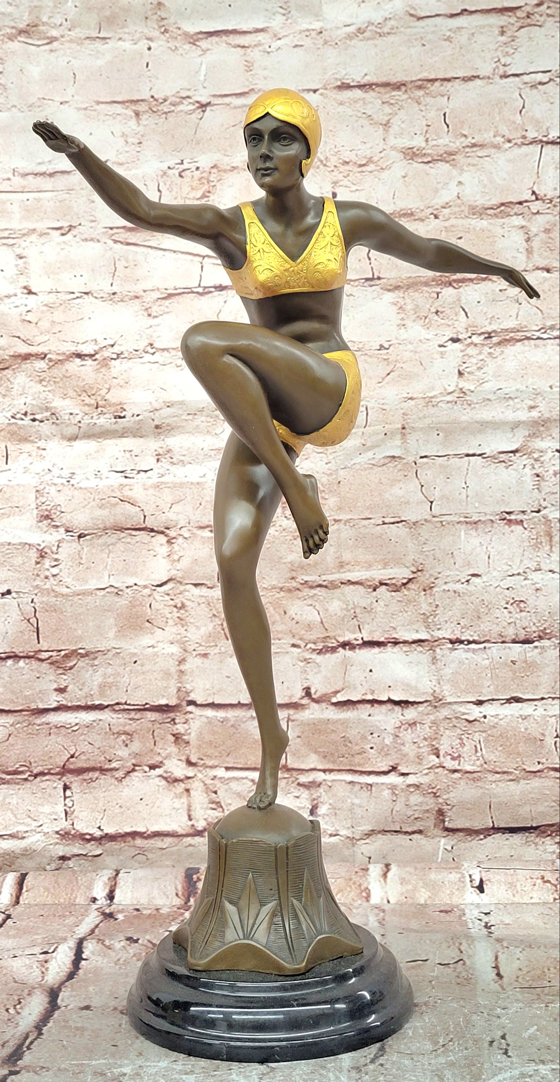Preiss Bronze Dancer Sculpture Graceful Ballerina Museum Quality Artwork