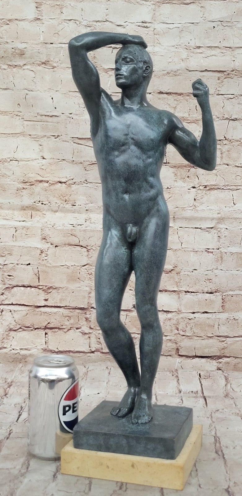 Rodin Bronze Adam Figurine Classical Masterpiece Fine Art Collectible Statue