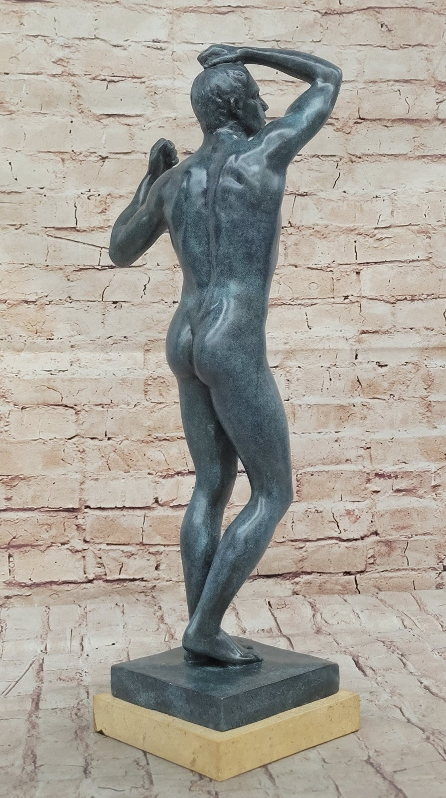 Rodin Bronze Adam Figurine Classical Masterpiece Fine Art Collectible Statue